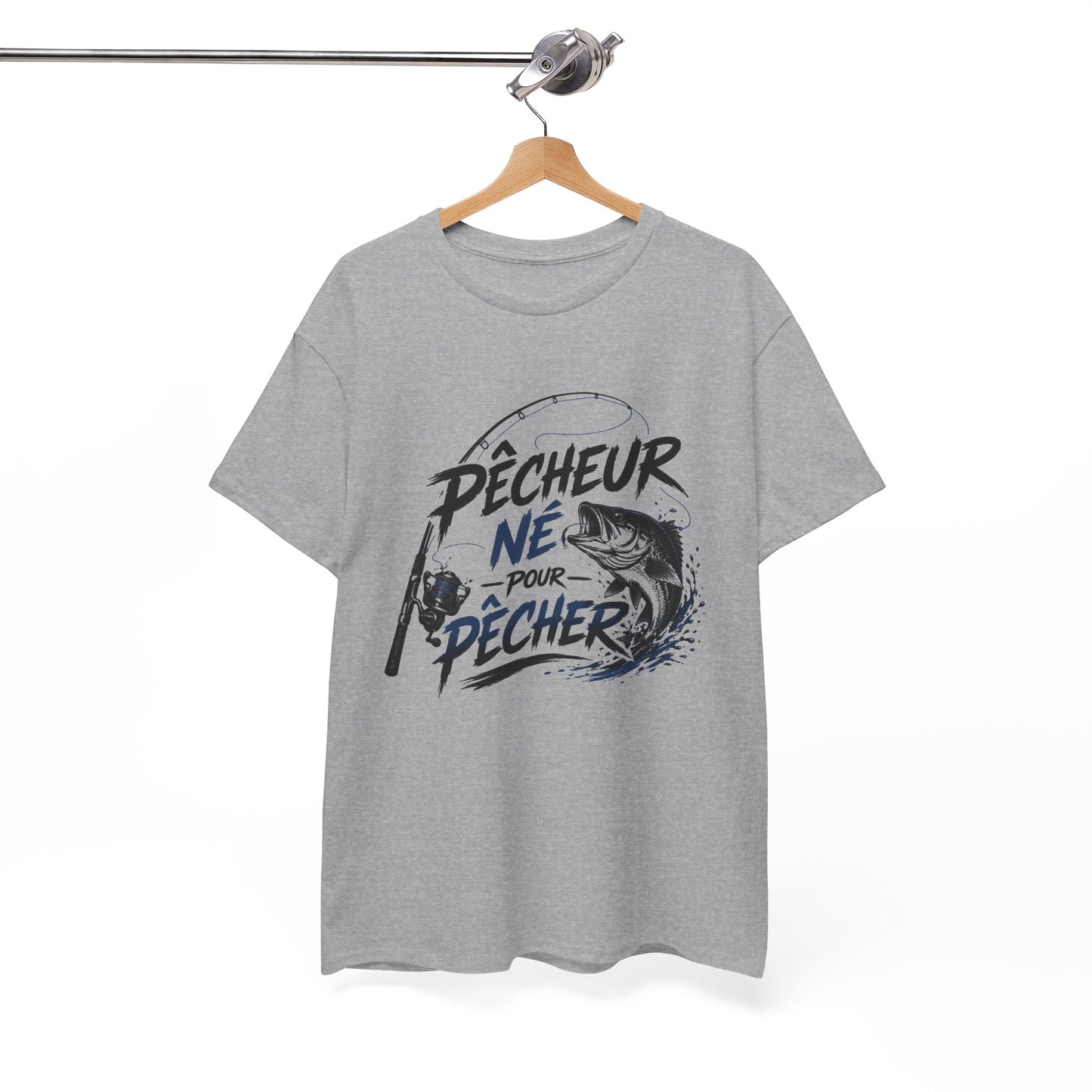 Tee Shirt Homme Pêcheur Pêche Sportive Cadeau Pêche Humour Passion Canne à Pêche Poisson Carnassier