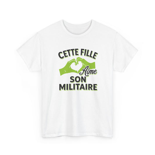 Tee Shirt Femme Militaire Couple Amour Humour Idée Cadeau Soldat Armée Conjoint