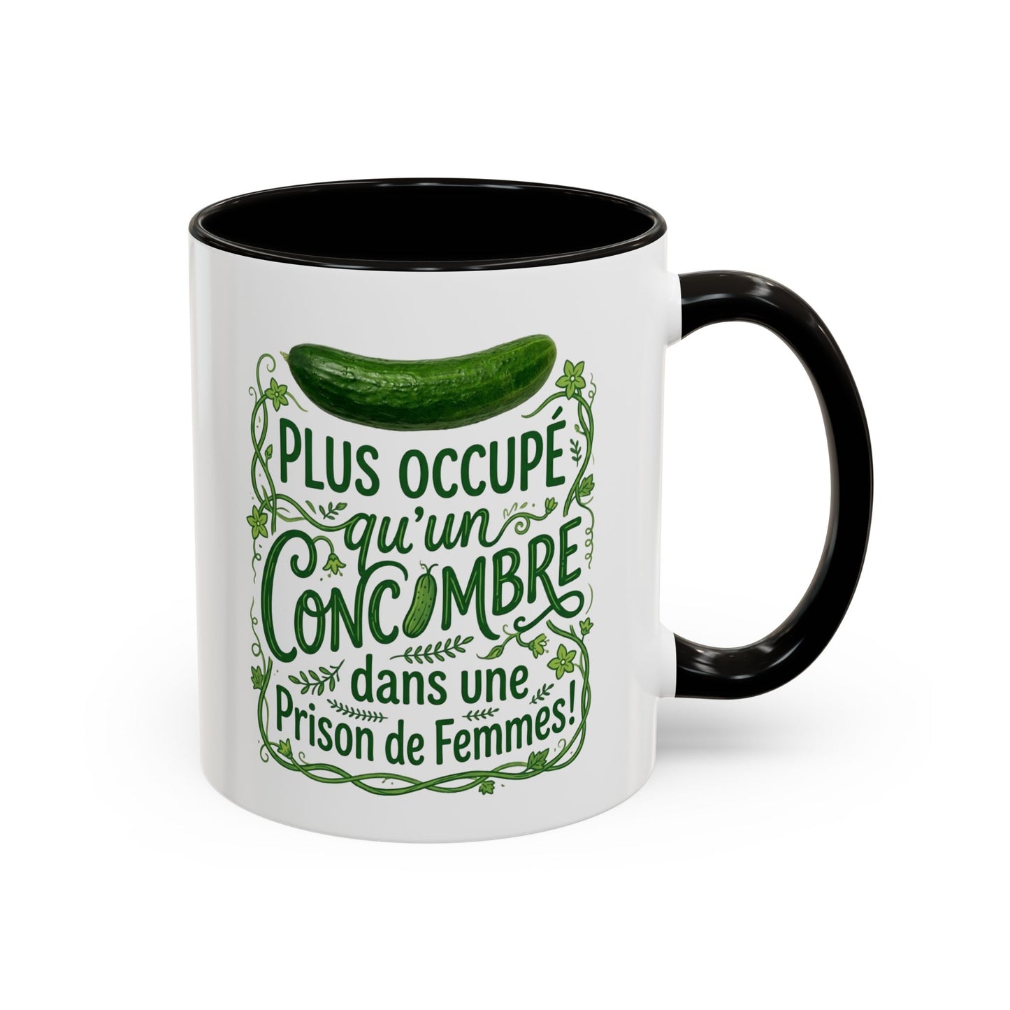 Tasse Humour Concombre 325ml – Mug Céramique Citation Drôle Jardin Légume Cadeau Original