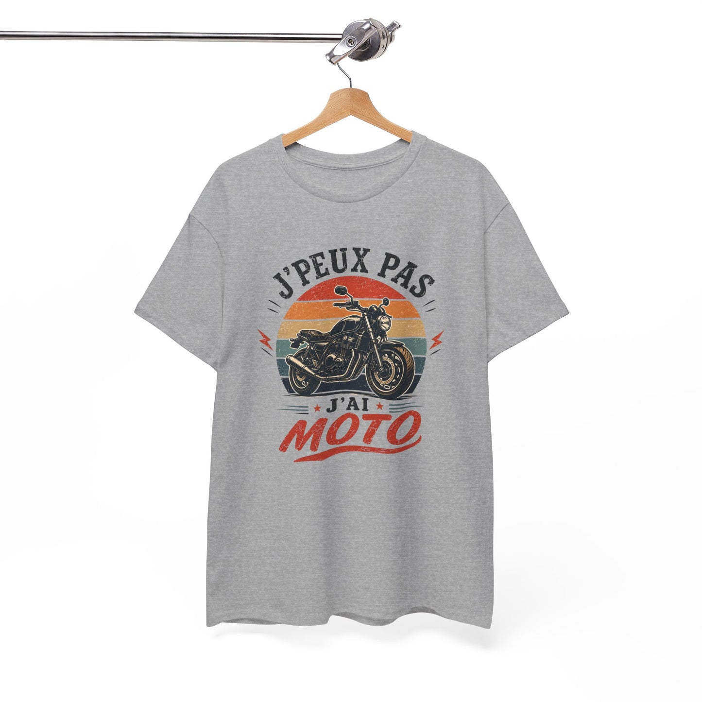 T-Shirt Moto Humour Homme Femme – J’Peux Pas J’Ai Moto – Tee Shirt Motard Vintage