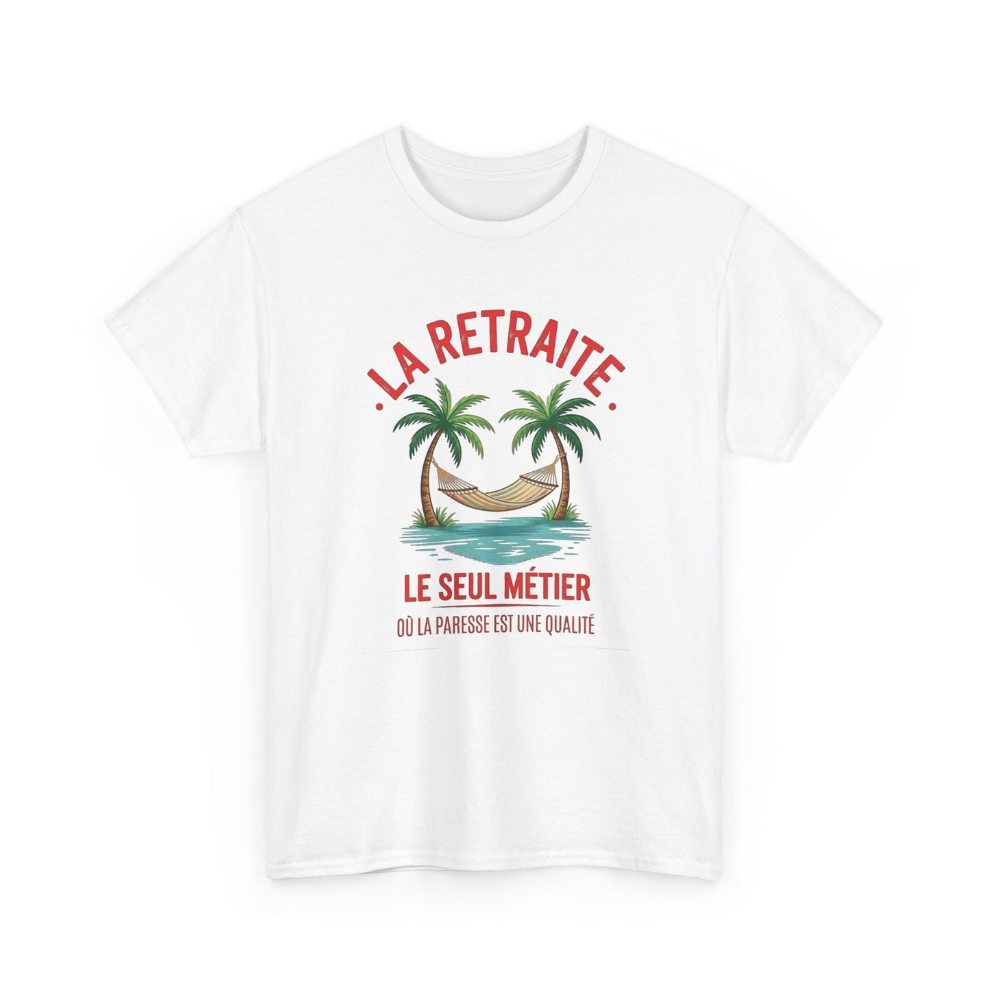 Tee Shirt Homme et Femme Retraite Humour Cadeau Retraité Départ en Retraite Vacances Repos Hamac Collègue