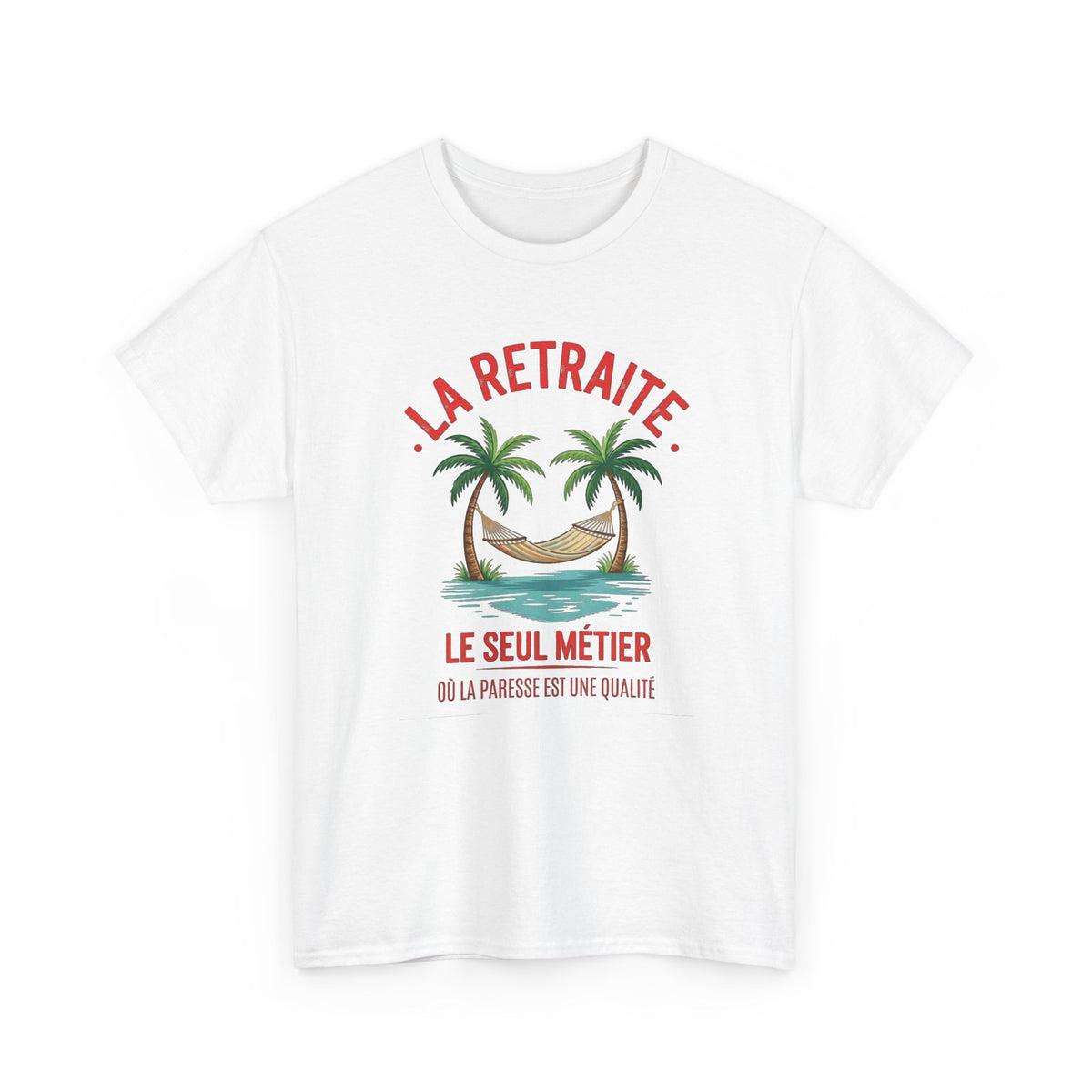 Tee Shirt Homme et Femme Retraite Humour Cadeau Retraité Départ en Retraite Vacances Repos Hamac Collègue