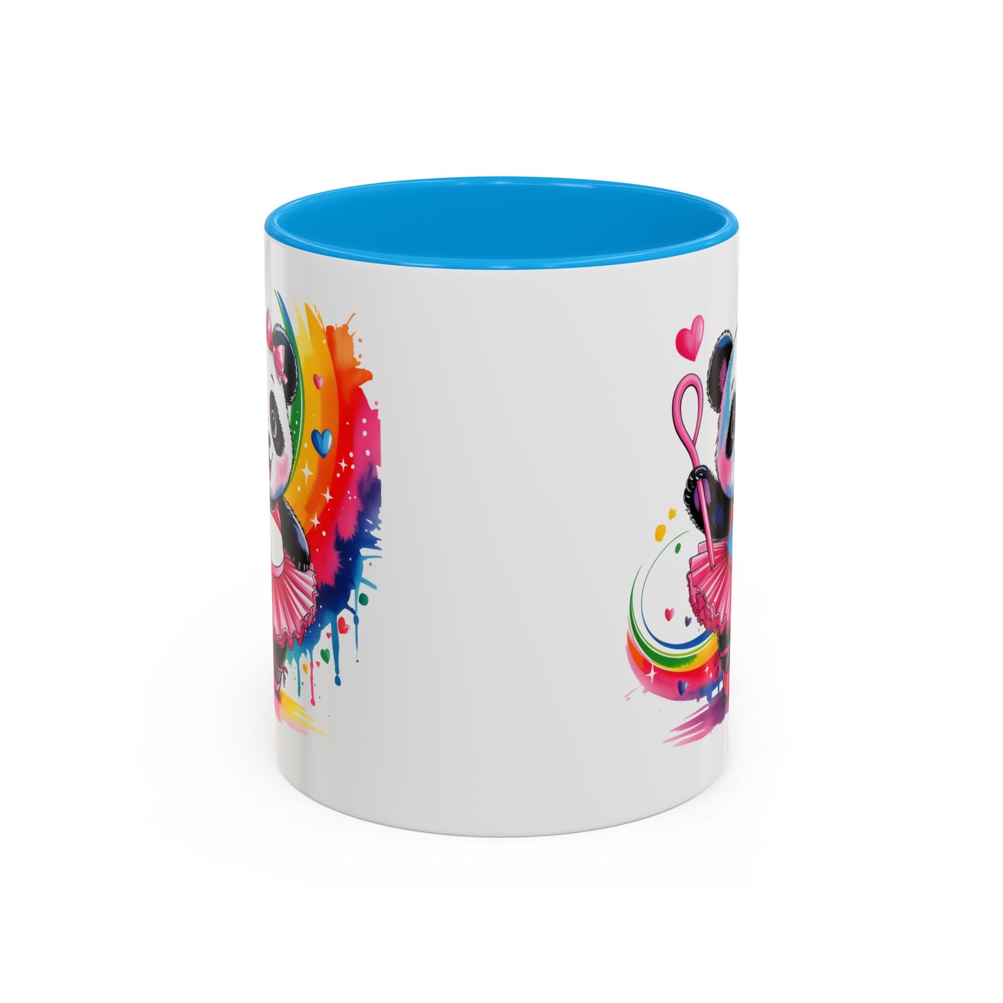 Mug Panda Danseuse Ballet – Tasse Kawaii avec Tutu Rose et Arc-en-ciel – Cadeau Original 325ml