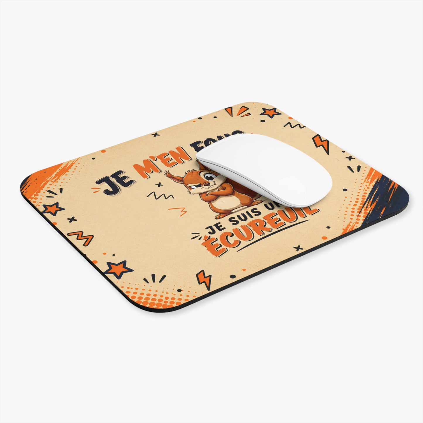 Tapis de Souris 22x18cm Je M’en Fous Je Suis un Écureuil – Humour Écureuil – Cadeau Drôle Original