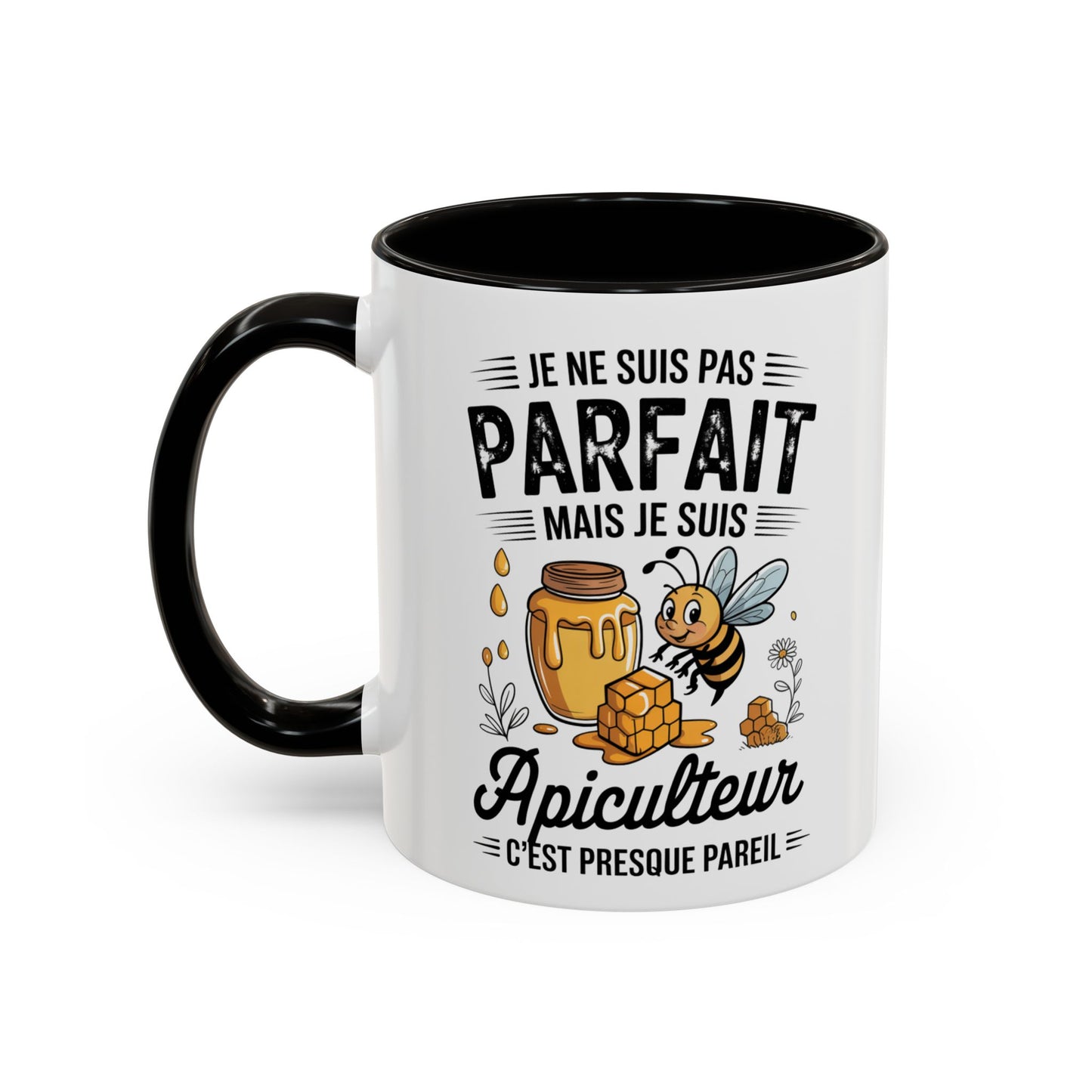 Tasse Je Ne Suis Pas Parfait Mais Je Suis Apiculteur – Mug Humour Abeille et Miel – Cadeau Apiculture Homme Femme 325ml