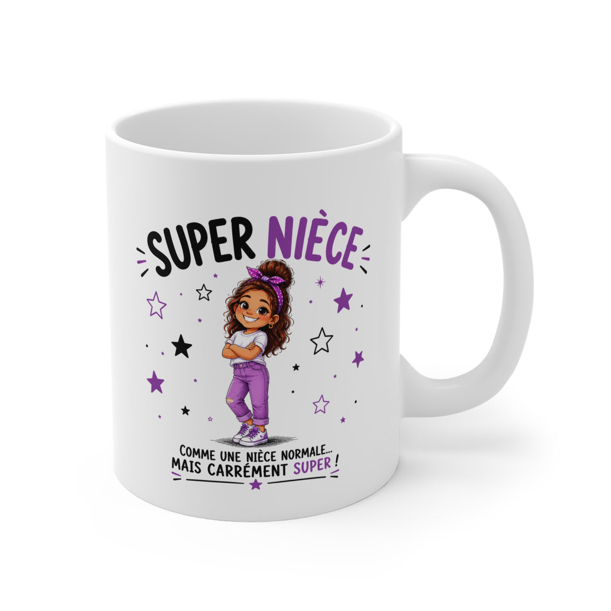 Mug Super Nièce – Tasse Humoristique pour Nièce – Idée Cadeau Originale et Drôle – Anniversaire Noël Famille