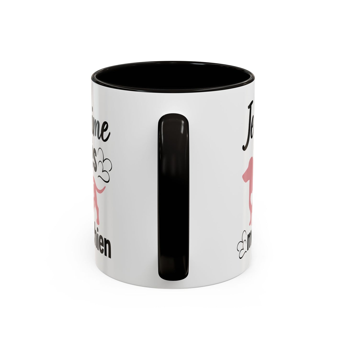 Mug Teckel Homme et Femme – Tasse Chien pour Maître et Maîtresse – Cadeau Amoureux des Chiens et Animaux – Idée Cadeau Propriétaire de Teckel – 325 ml Noir Bleu Rouge