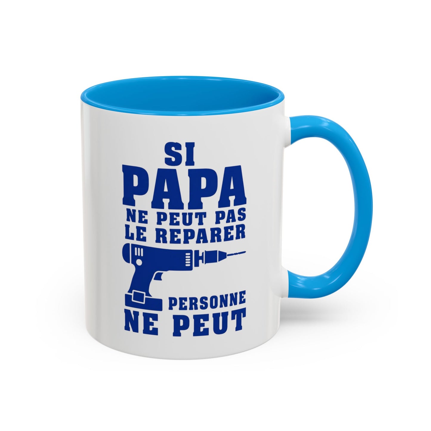 Mug Humour Papa Bricoleur – Si Papa Ne Peut Pas Le Réparer Personne Ne Peut – Tasse Drôle Cadeau Original Céramique 325ml