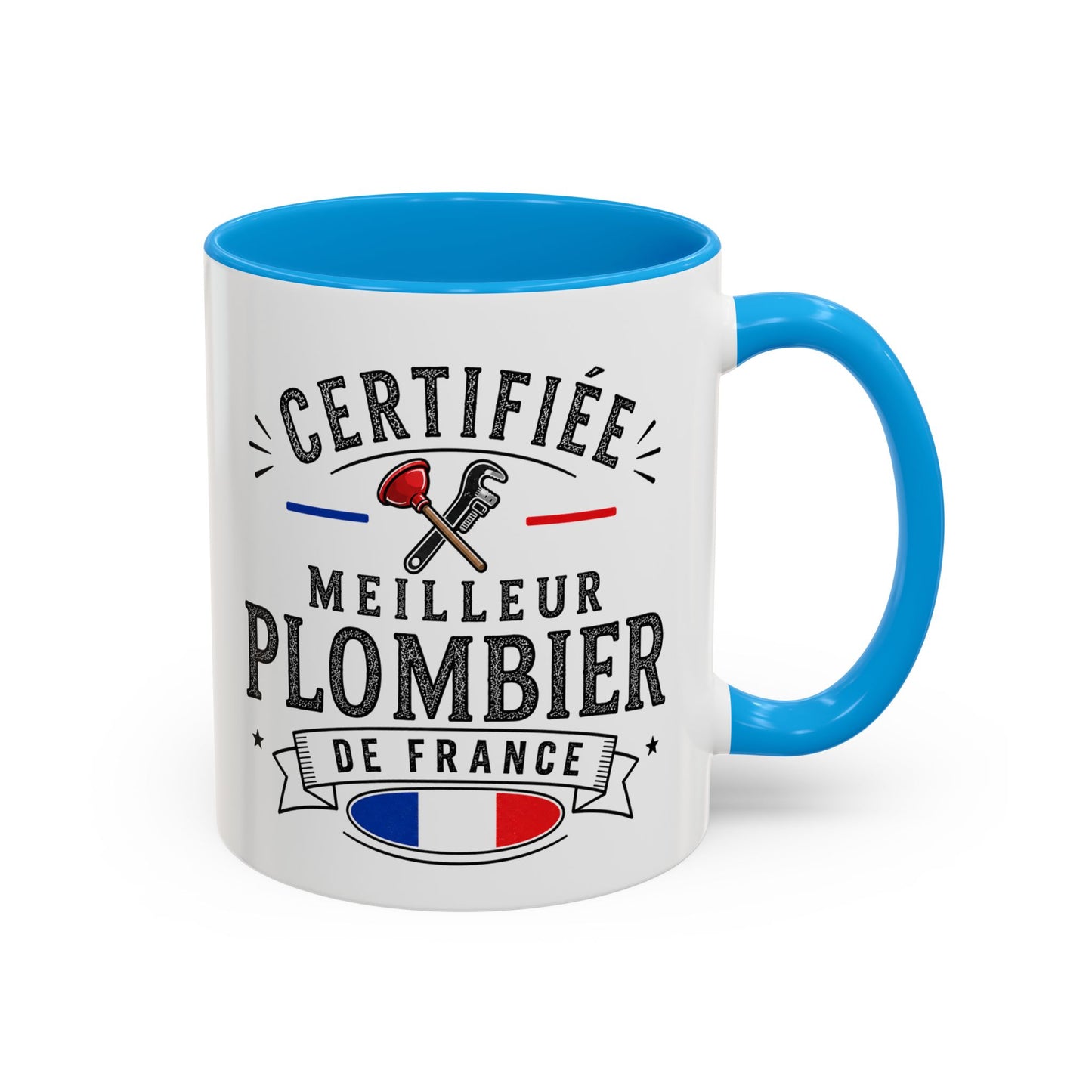 Mug Plombier Homme – Certifié Meilleur Plombier de France – Tasse Humour Métier – Cadeau Original Plombier