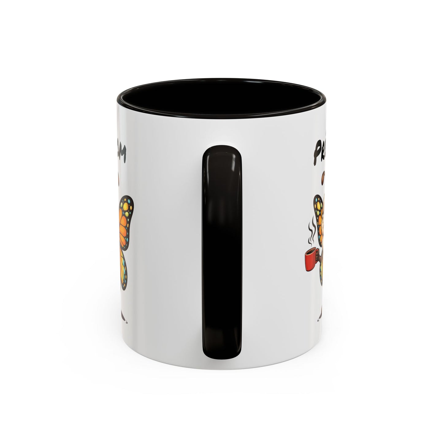 Tasse Papillon avec Café – Mug Insecte Humoristique Fatigue – Illustration Cartoon 325ml
