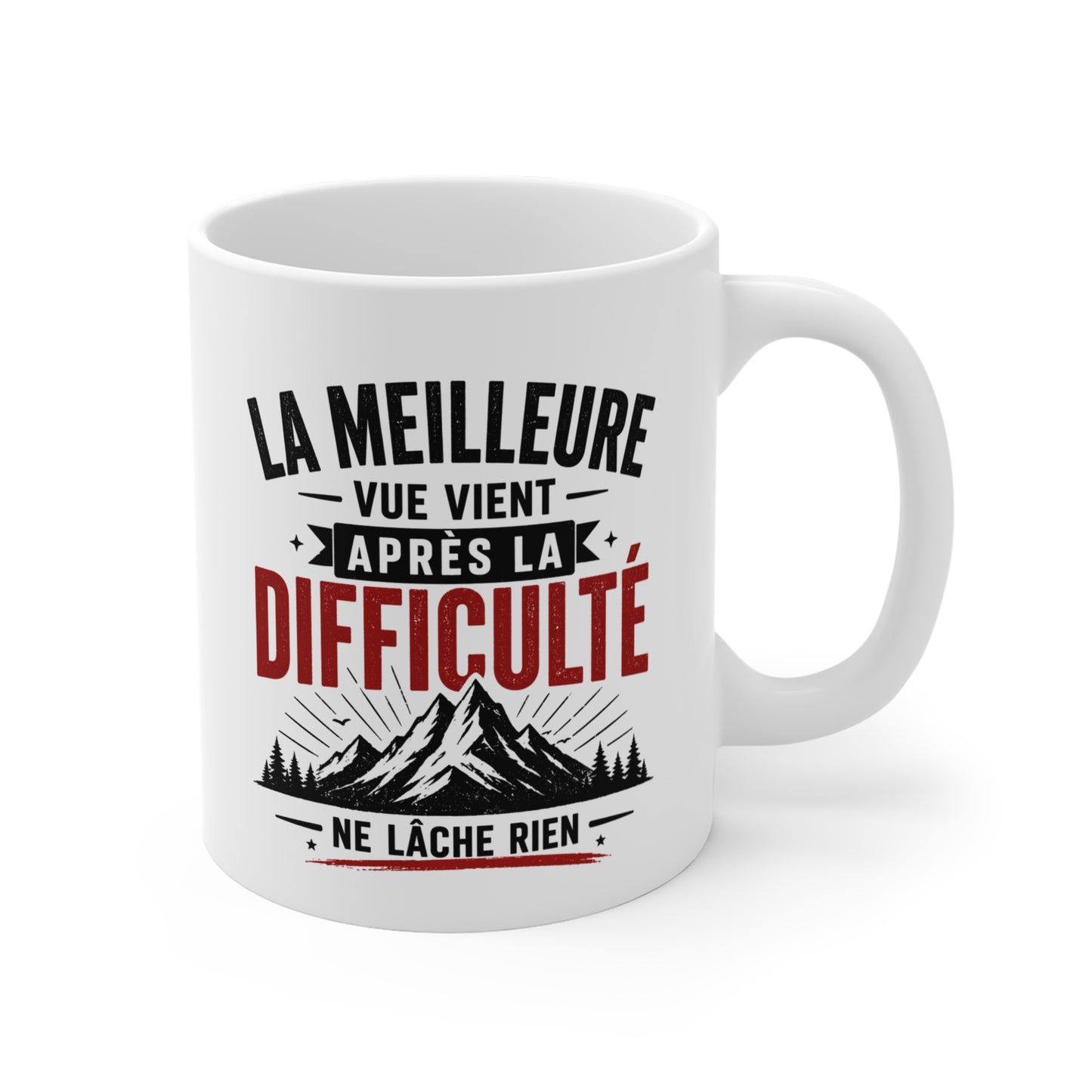 Tasse La Meilleure Vie Vient Après La Difficulté – Mug Citation Motivation Vintage – Cadeau Inspirant Homme Femme 325ml