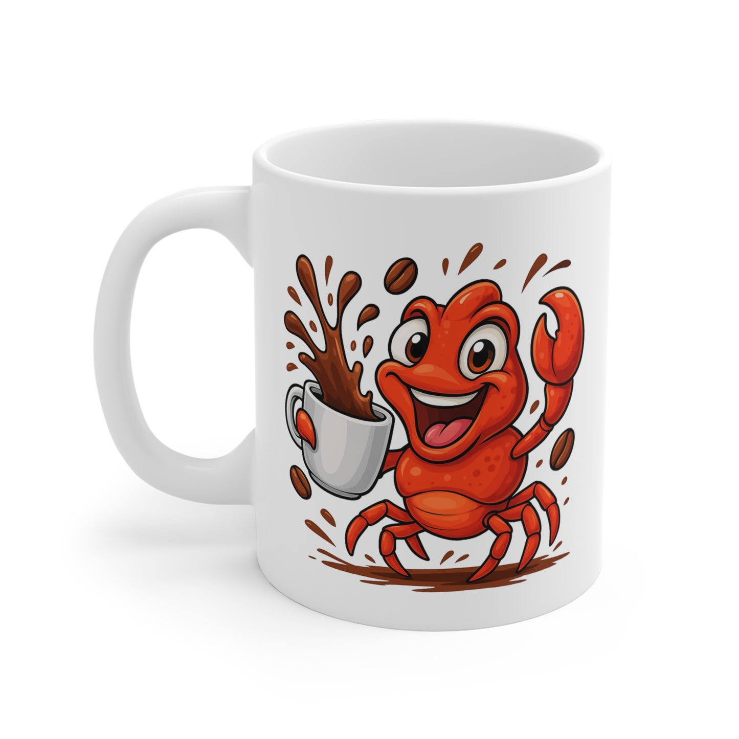 Mug Crabe Café – Tasse Céramique 325ml – Design Cartoon Mignon – Cadeau Original Amateur de Café
