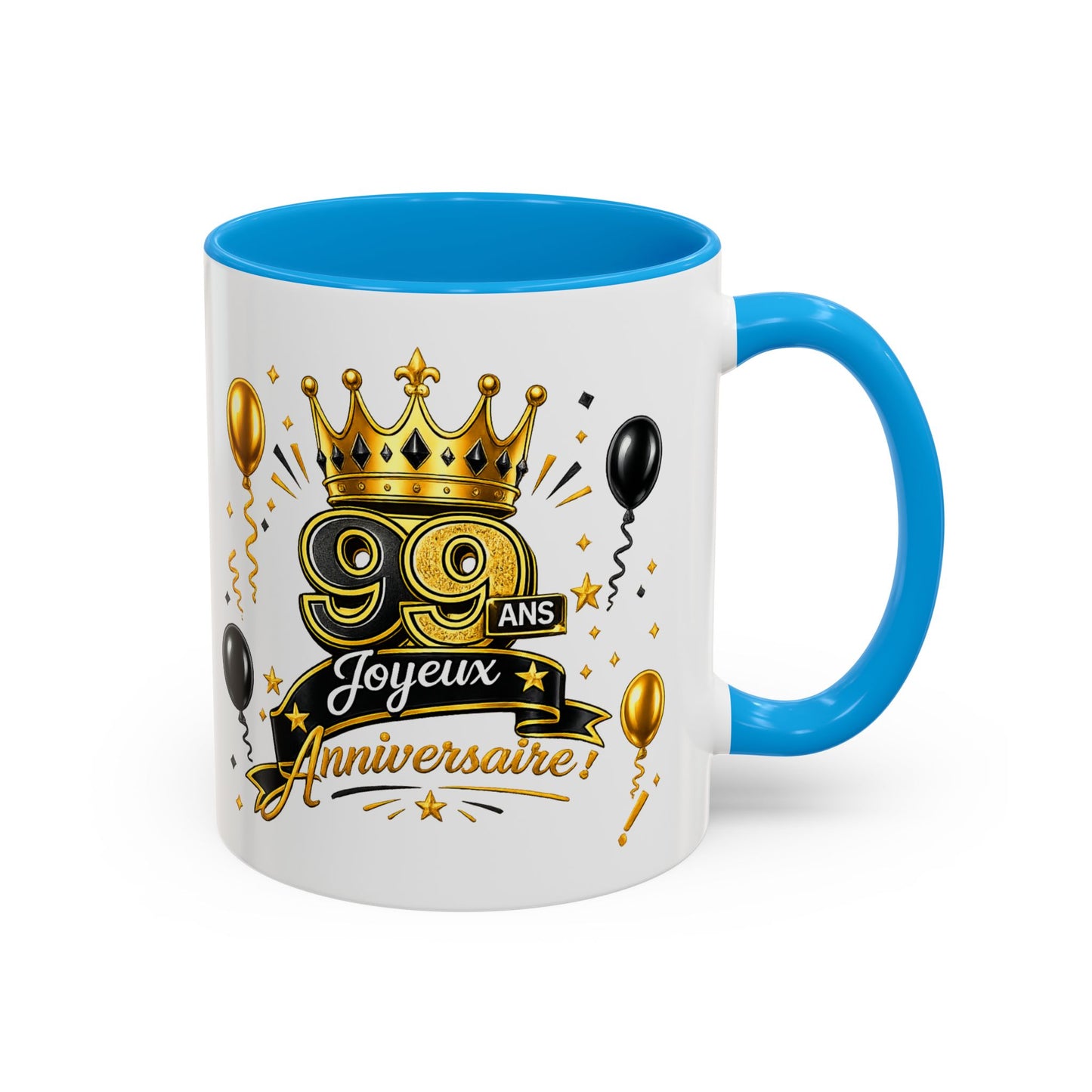Mug Joyeux 99 Ans – Tasse Anniversaire 99 Ans – Cadeau Original pour Femme Homme – Idée Cadeau 99e Anniversaire