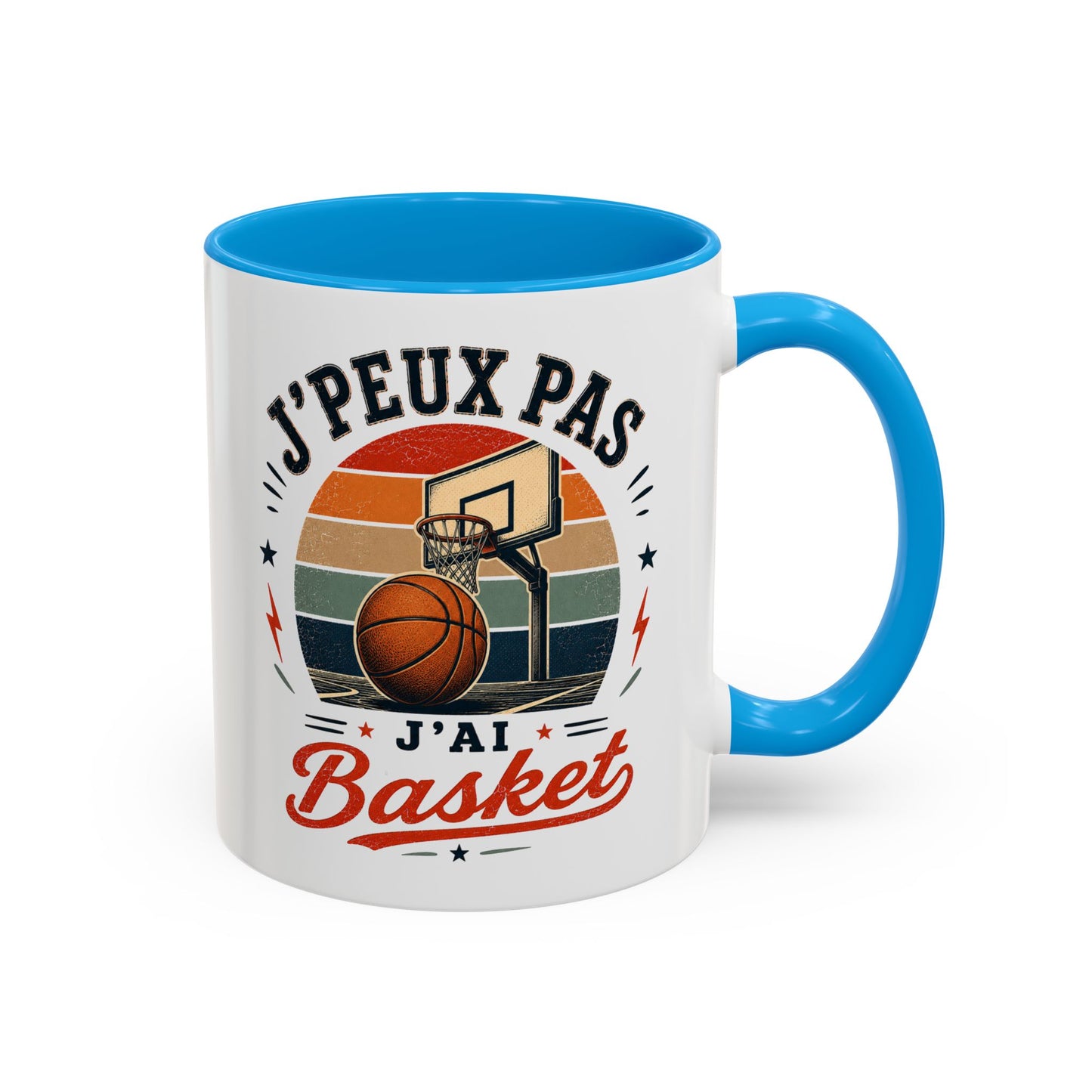 Tasse J’Peux Pas J’Ai Basket – Mug Basketball Vintage Humoristique – Cadeau Basketteur Homme Femme 325ml