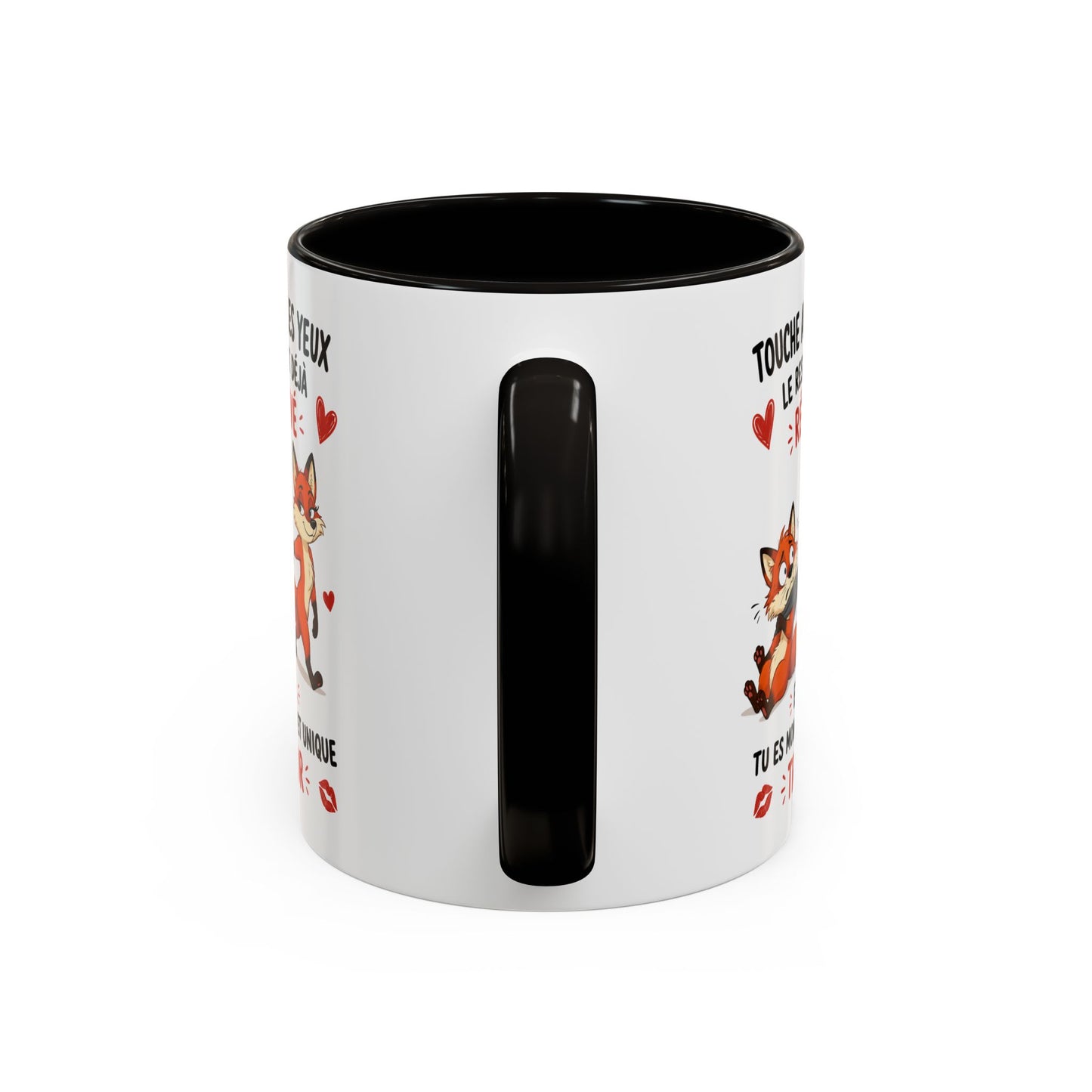Tasse Renard Couple Humour – Mug Animaux Amoureux Drôle – Cadeau Couple Original 325ml