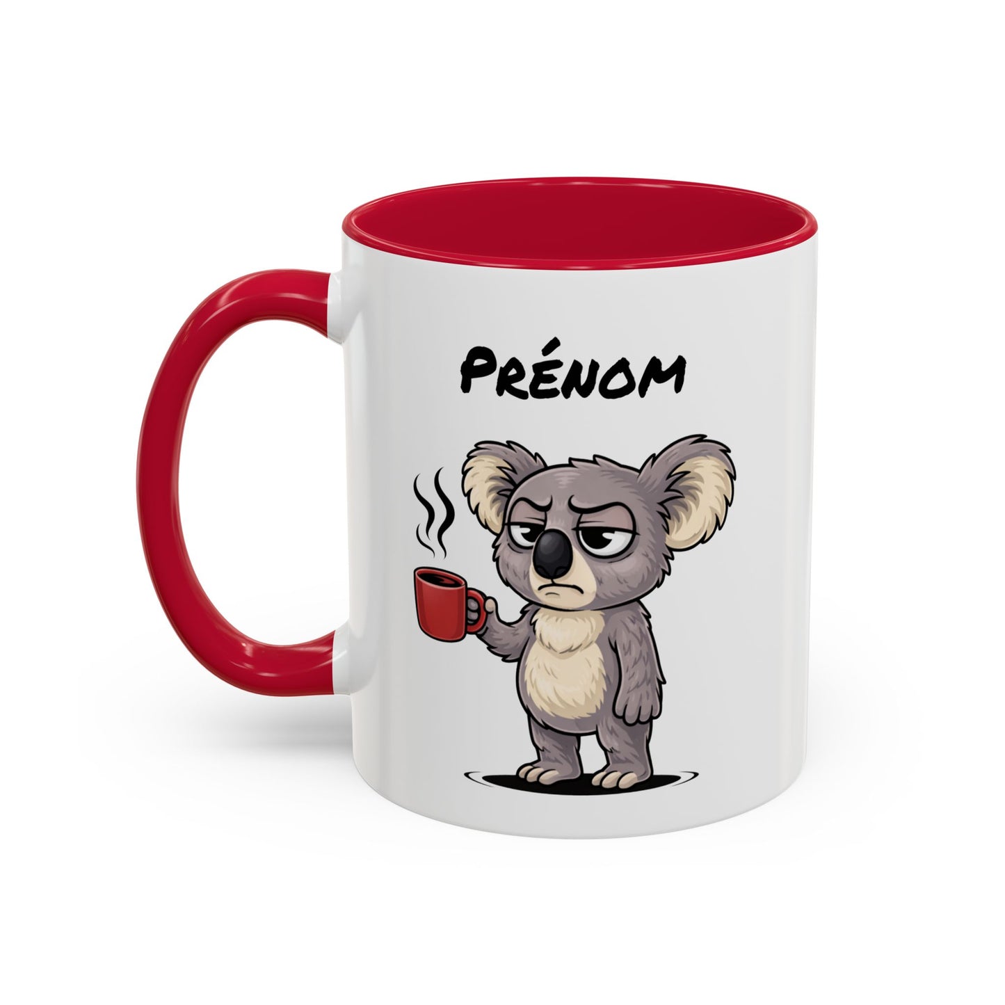 Mug Koala Fatigué Personnalisable 325ml – Tasse Café Humour Animal Mignon Drôle Réveil Difficile Travail Bureau