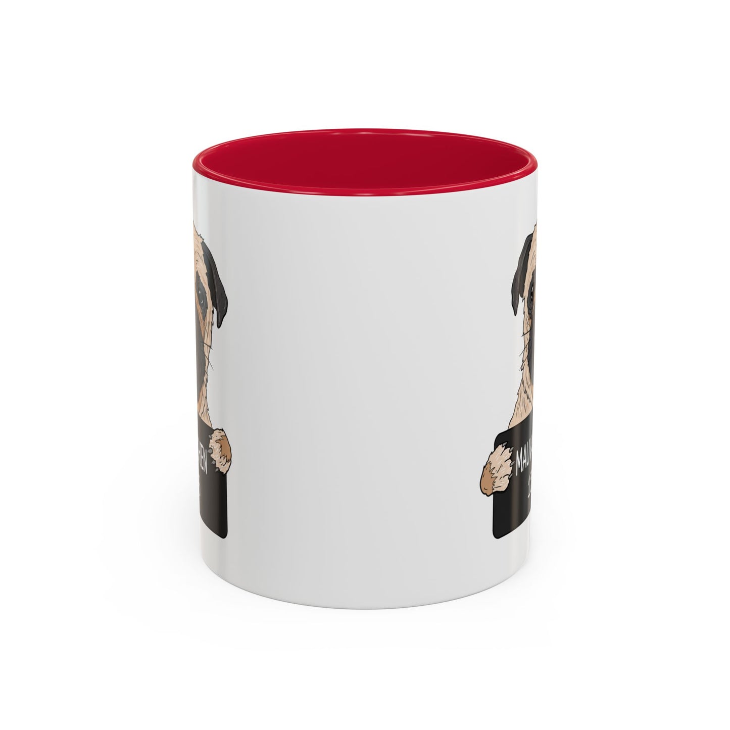 Mug Carlin Humoristique – Tasse Originale pour Propriétaire d’Animal – Idée Cadeau Drôle Homme et Femme – 325 ml Noir Bleu Rouge