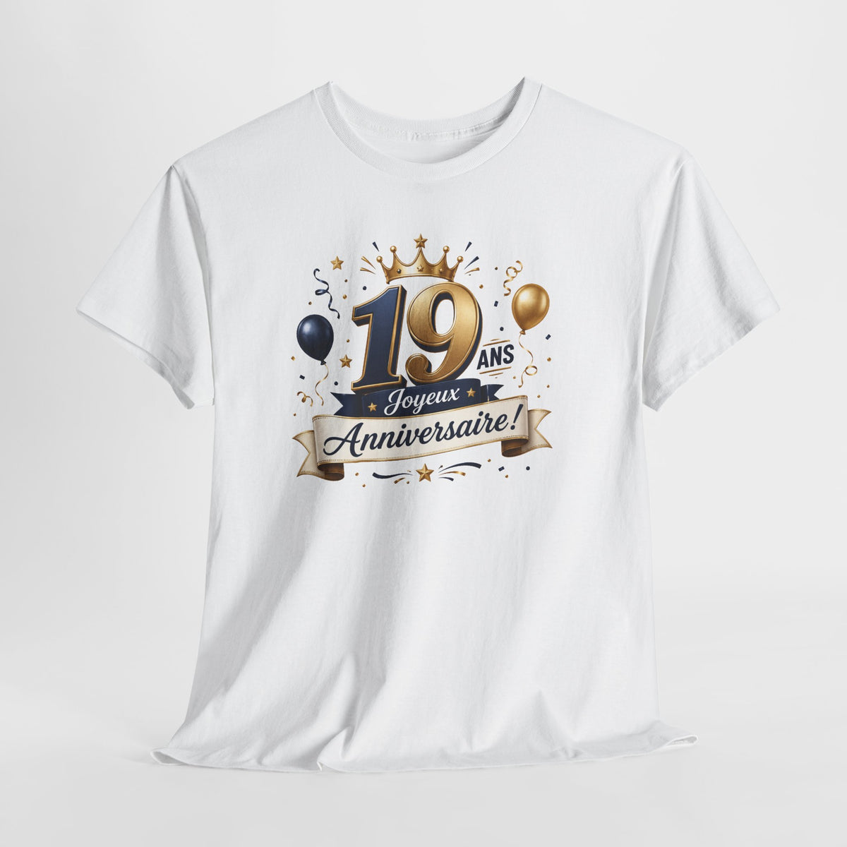 Tee Shirt Anniversaire 19 Ans Homme et Femme Joyeux Anniversaire Cadeau 19 Ans Idée Cadeau Adulte