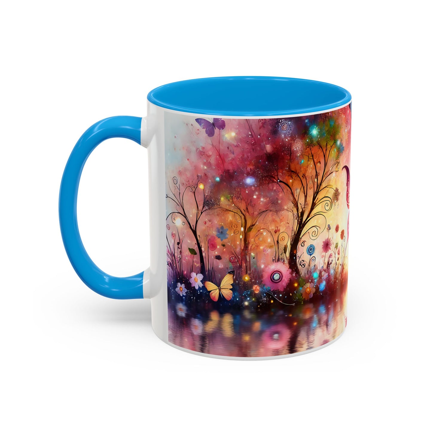Mug Fée Féérique Papillons – Tasse Fantasy Colorée avec Univers Magique et Lumières Enchantées – Cadeau Féerie 325ml