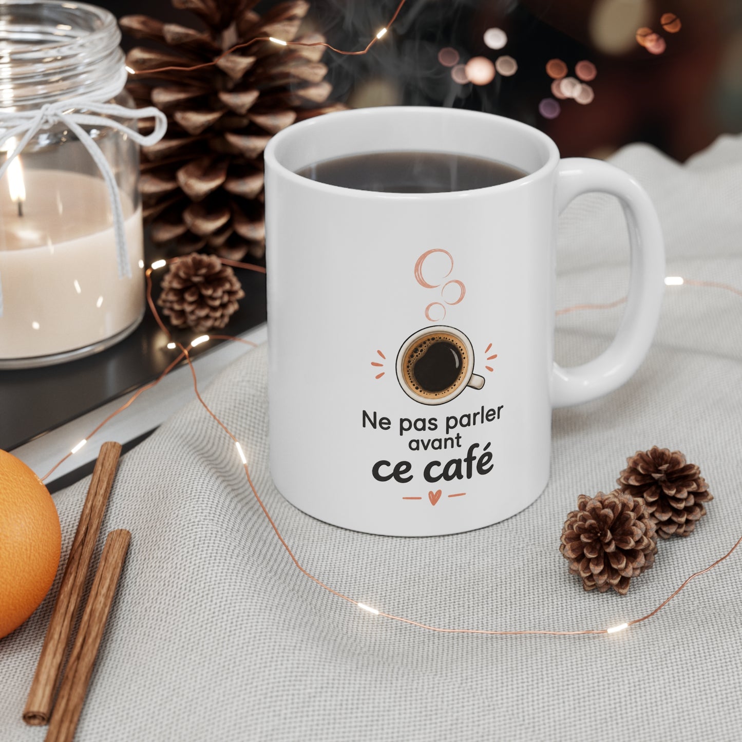 Mug Humour Café – Ne Pas Parler Avant Ce Café – Tasse Drôle Amateur de Café – Cadeau Original Homme Femme