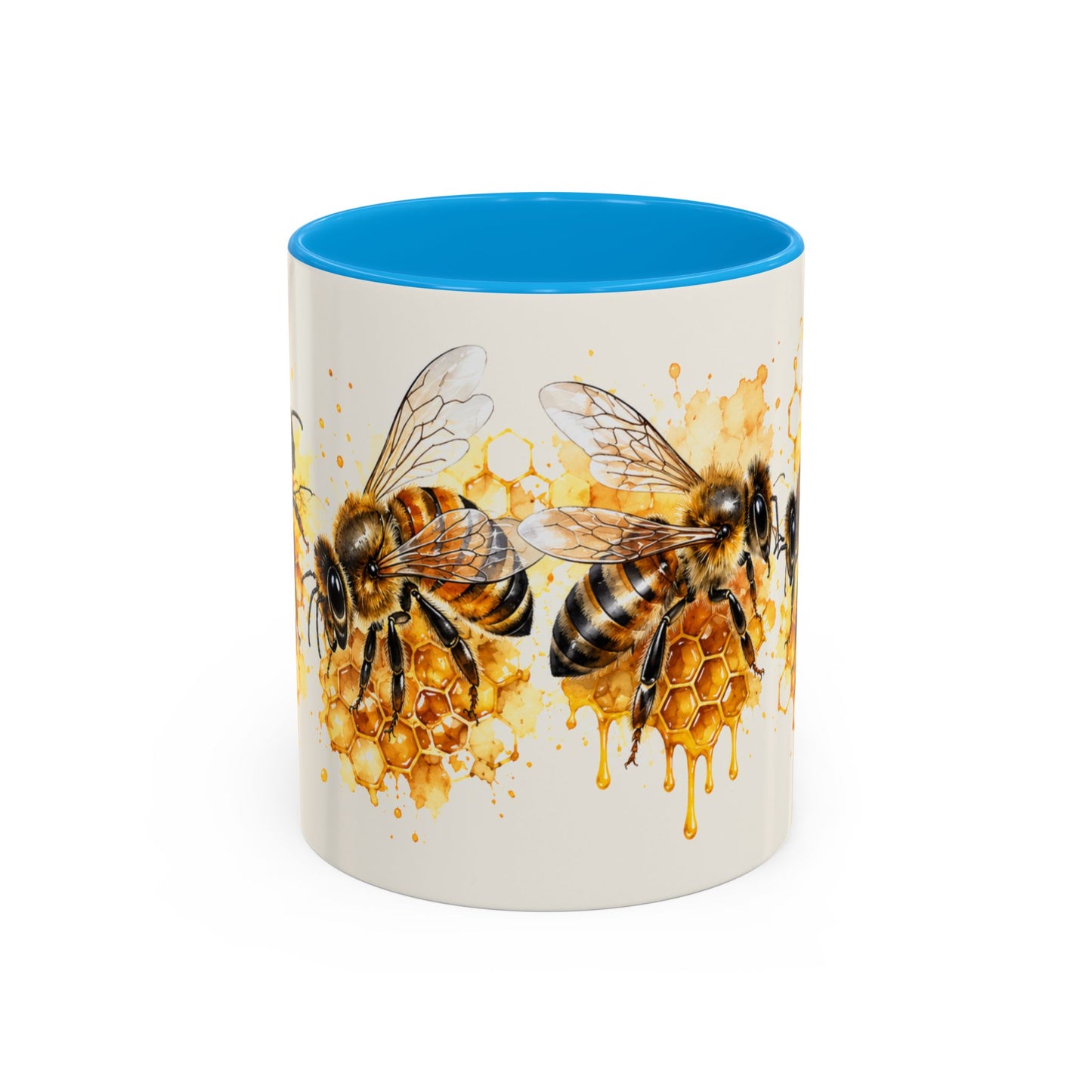 Tasse Abeilles Miel – Mug Apiculture avec Ruche et Rayon de Miel – Cadeau Nature 325ml