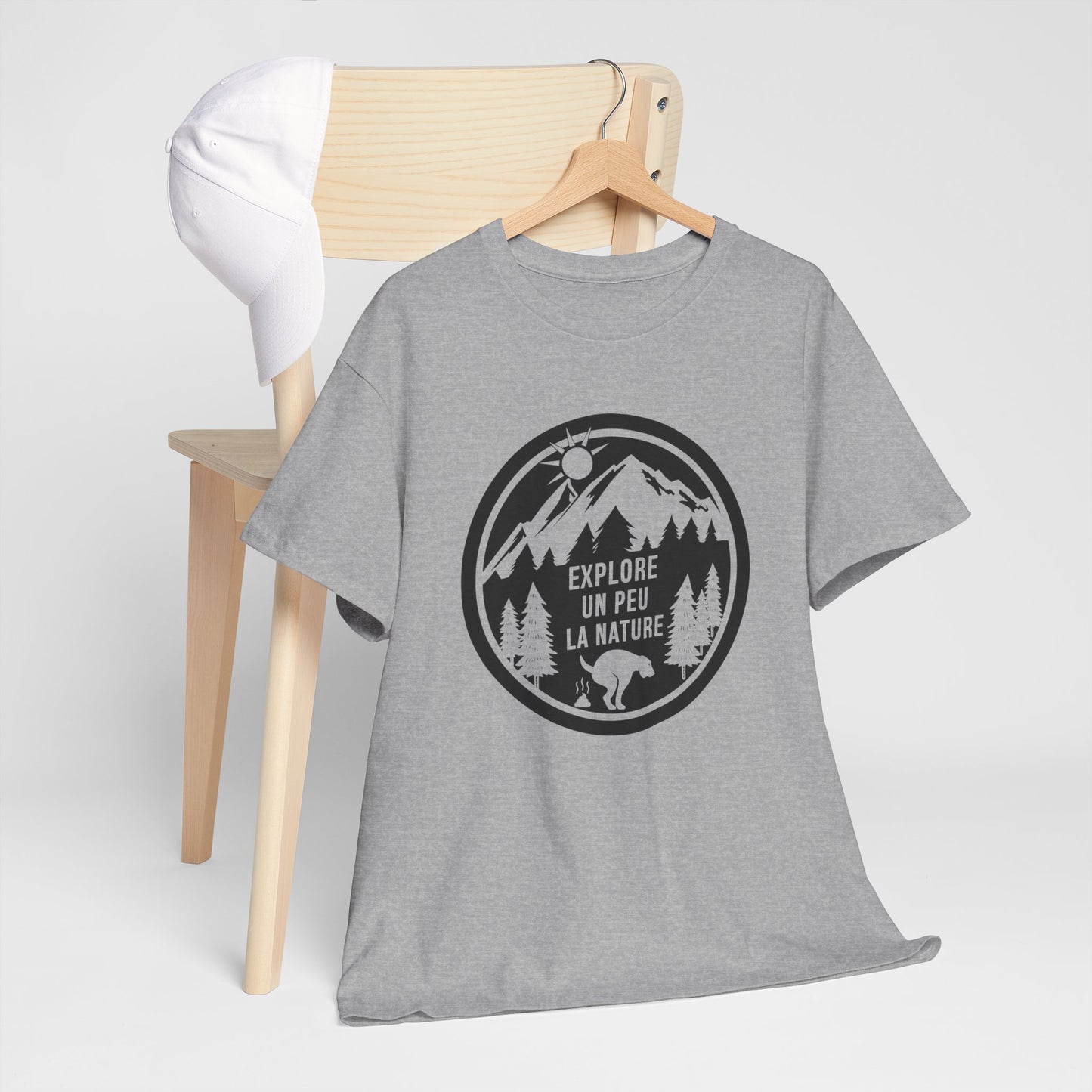 T-Shirt Chien Homme et Femme – Humour Promenade Randonnée Nature – Cadeau Propriétaire de Chien – Amoureux Animaux Plein Air