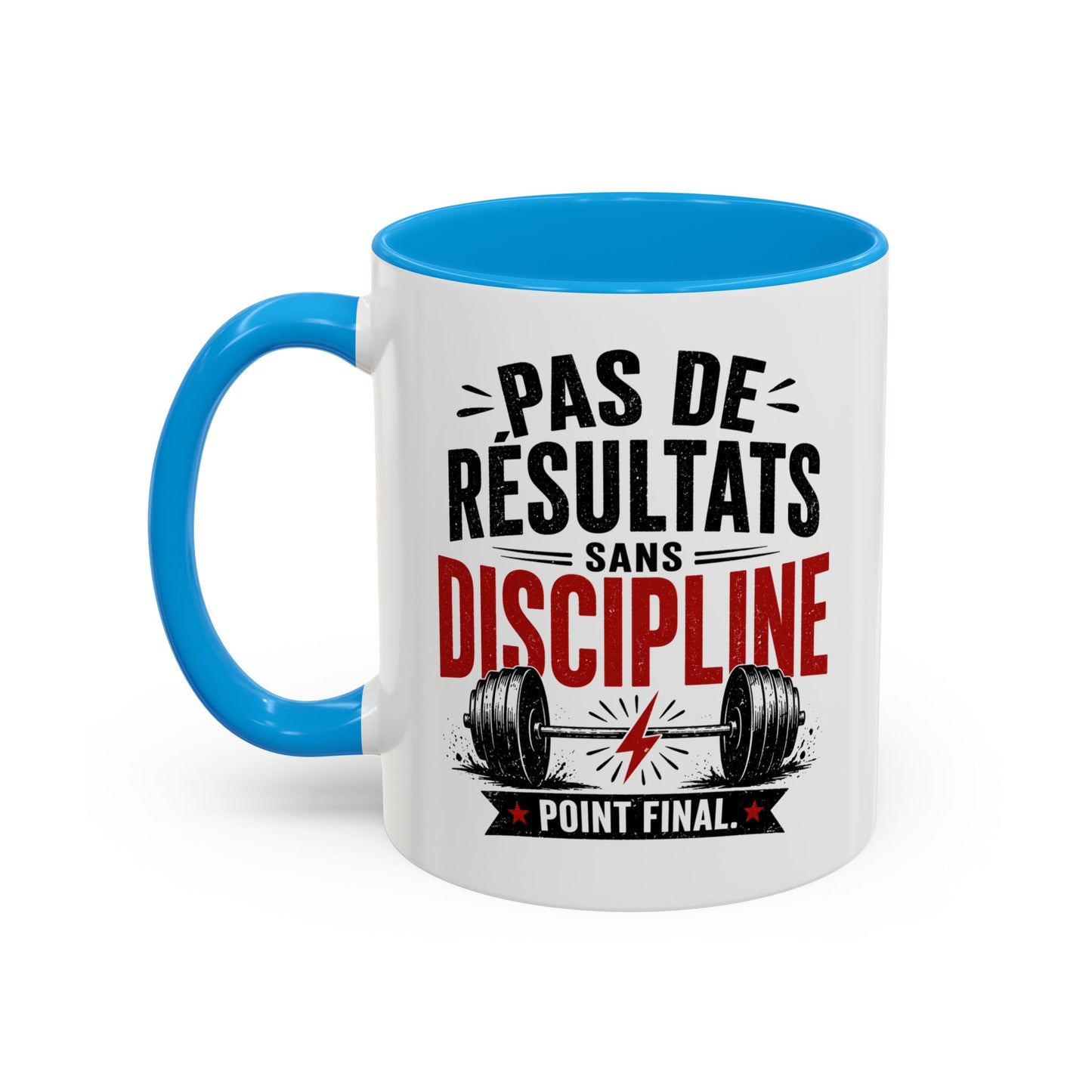Mug Motivation Fitness – Pas de Résultats sans Discipline – Cadeau Musculation Sport Homme Femme 325ml
