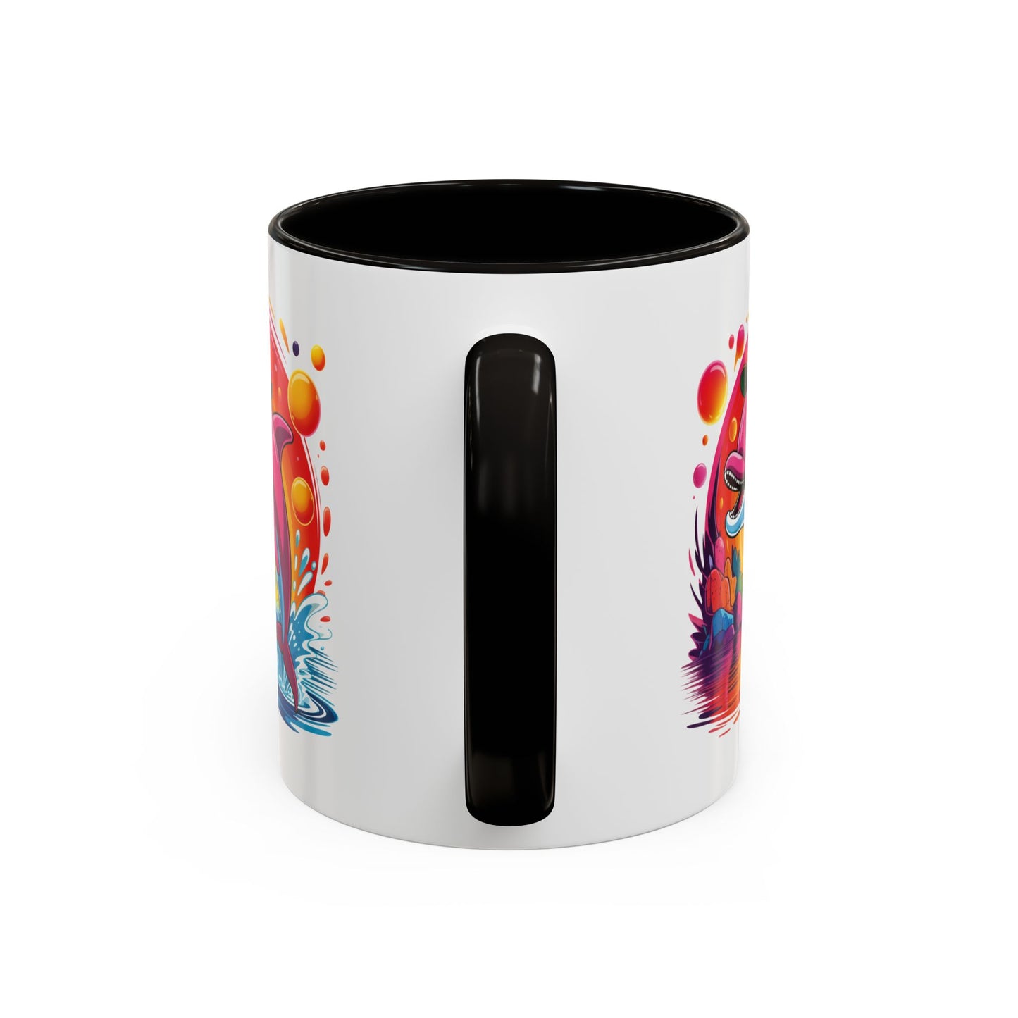 Mug Dauphin Coloré avec Casquette – Tasse Océan Kawaii Design Tropical et Fun – Cadeau Original 325ml