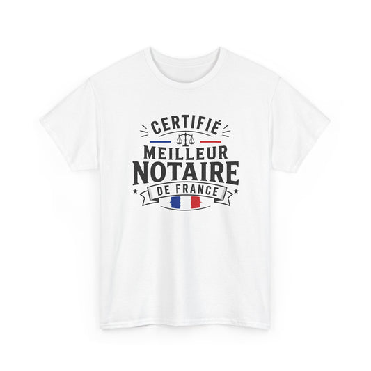 Tee Shirt Homme Notaire Cadeau Humour Métier Droit Justice Professionnel Juridique Étude Notariale France