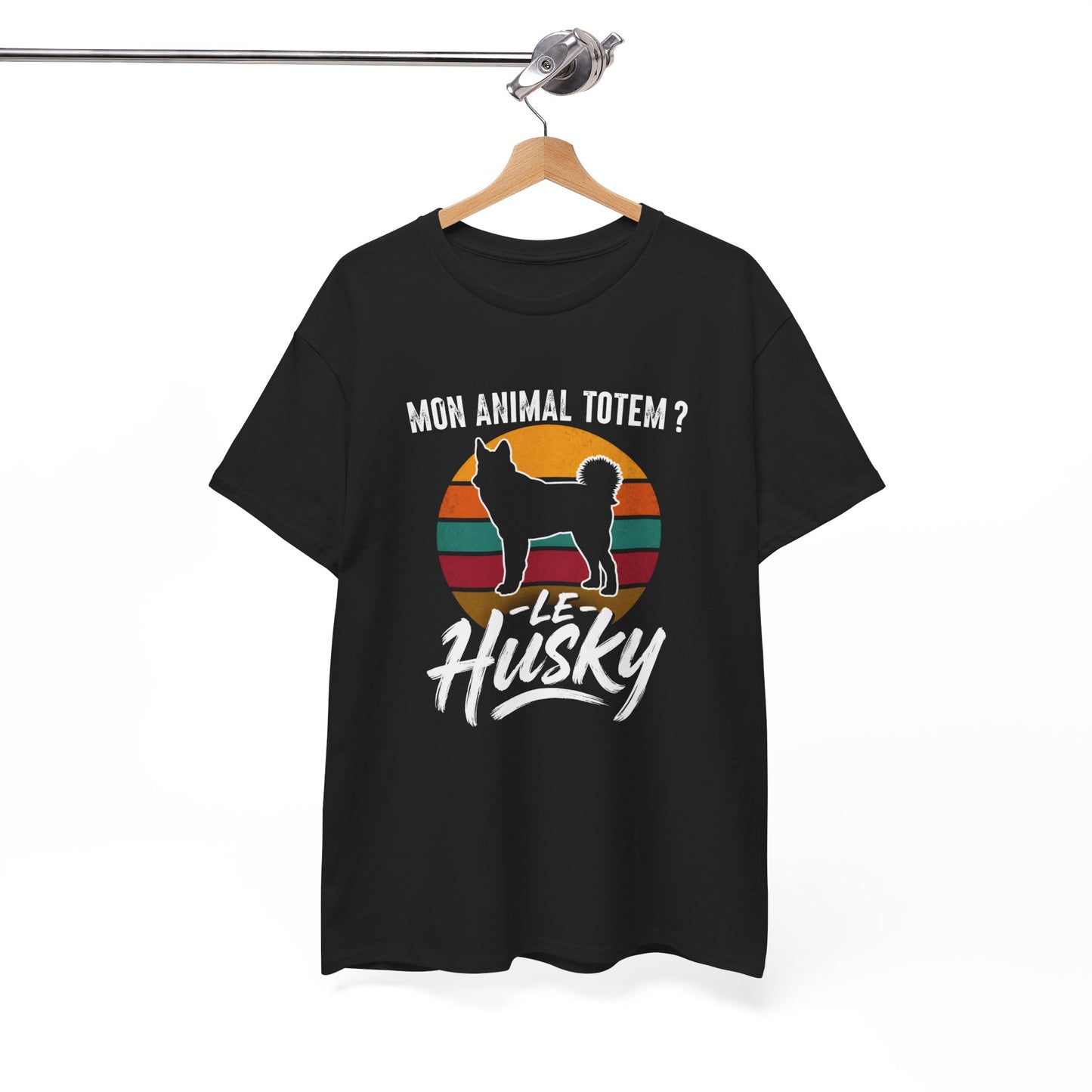 T-Shirt Husky Homme et Femme – Cadeau Amoureux des Chiens – Passion Husky Sibérien – Idée Cadeau Maître Maîtresse Chien