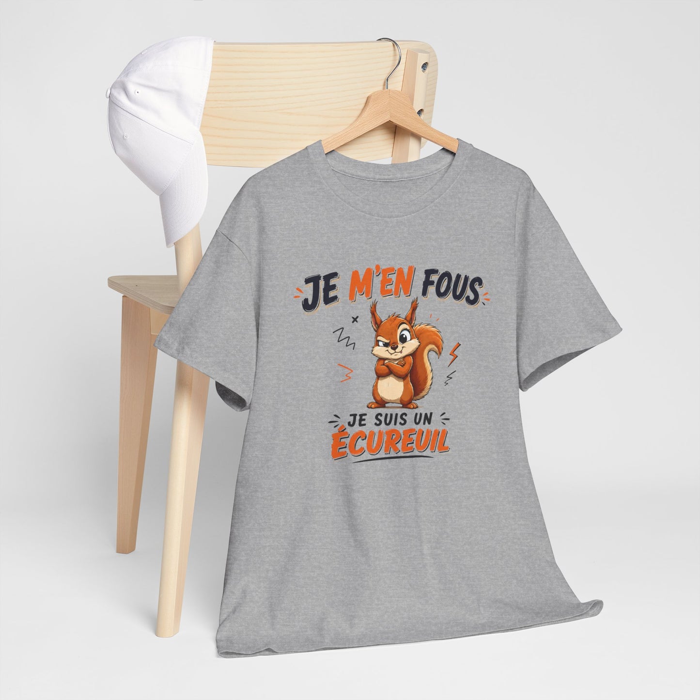 Tee-Shirt Je M’en Fous Je Suis Un Écureuil – Écureuil Drôle Humoristique – Cadeau Homme Femme Amoureux des Animaux