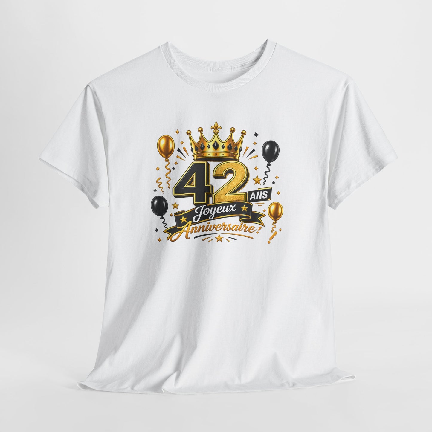 Tee Shirt Anniversaire 42 Ans Homme et Femme – Joyeux Anniversaire – Cadeau 42 Ans