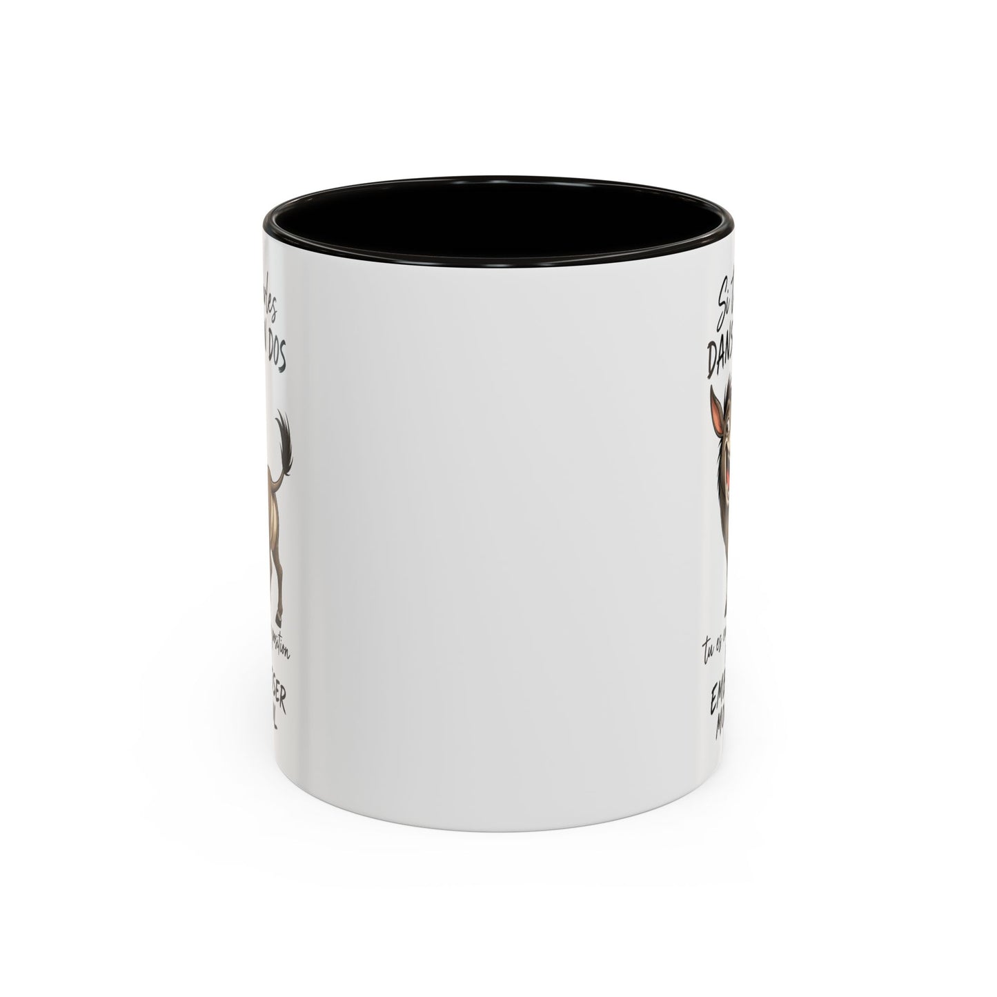 Tasse Humour Âne Cartoon – Si Tu Parles Dans Mon Dos Tu Es Bien Placé – Mug Drôle et Décalé 325ml