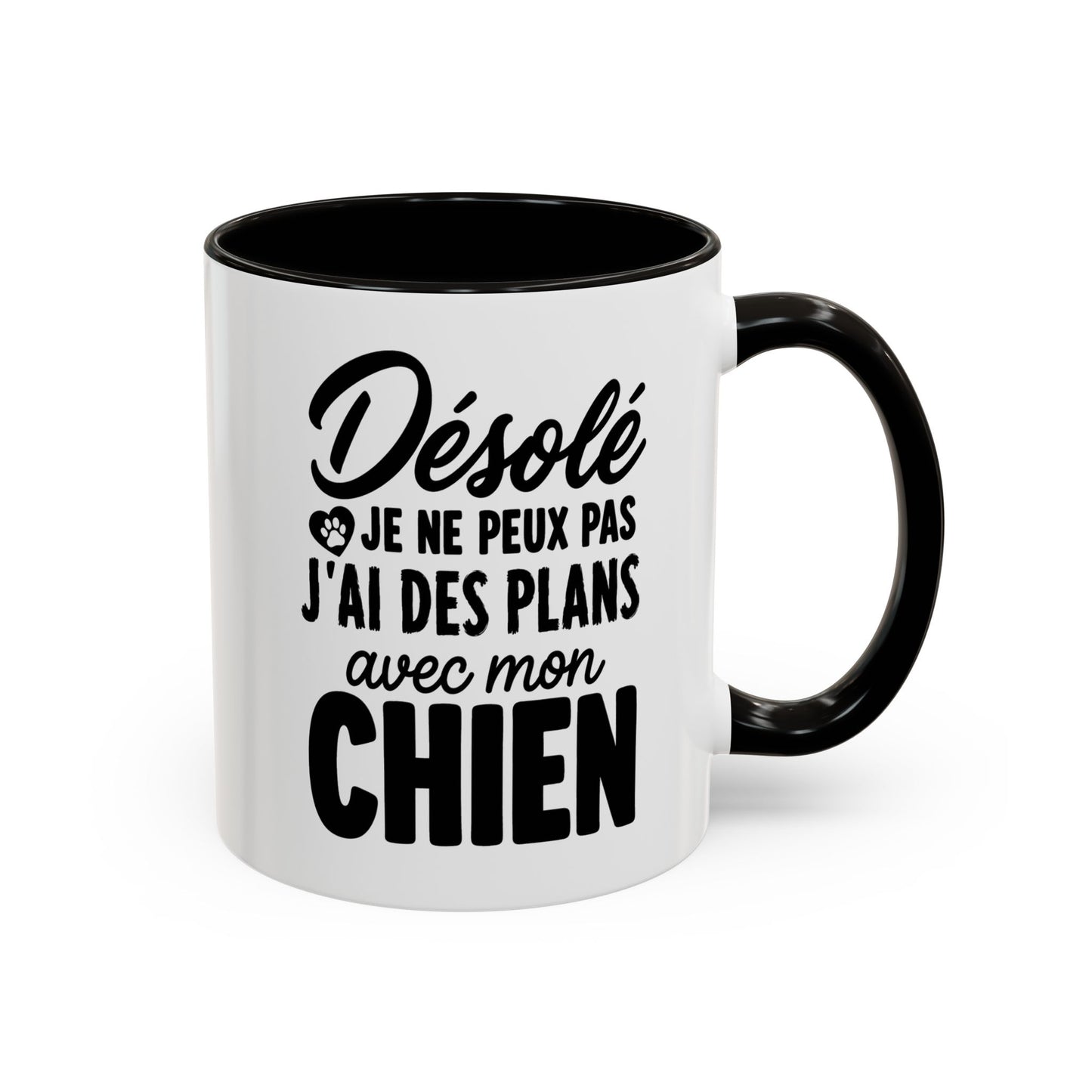 Mug Chien Homme et Femme – Tasse Humour pour Maître et Maîtresse – Cadeau Amoureux des Chiens – Idée Cadeau Propriétaire de Chien et Passionné d’Animaux – 325 ml Noir Bleu Rouge