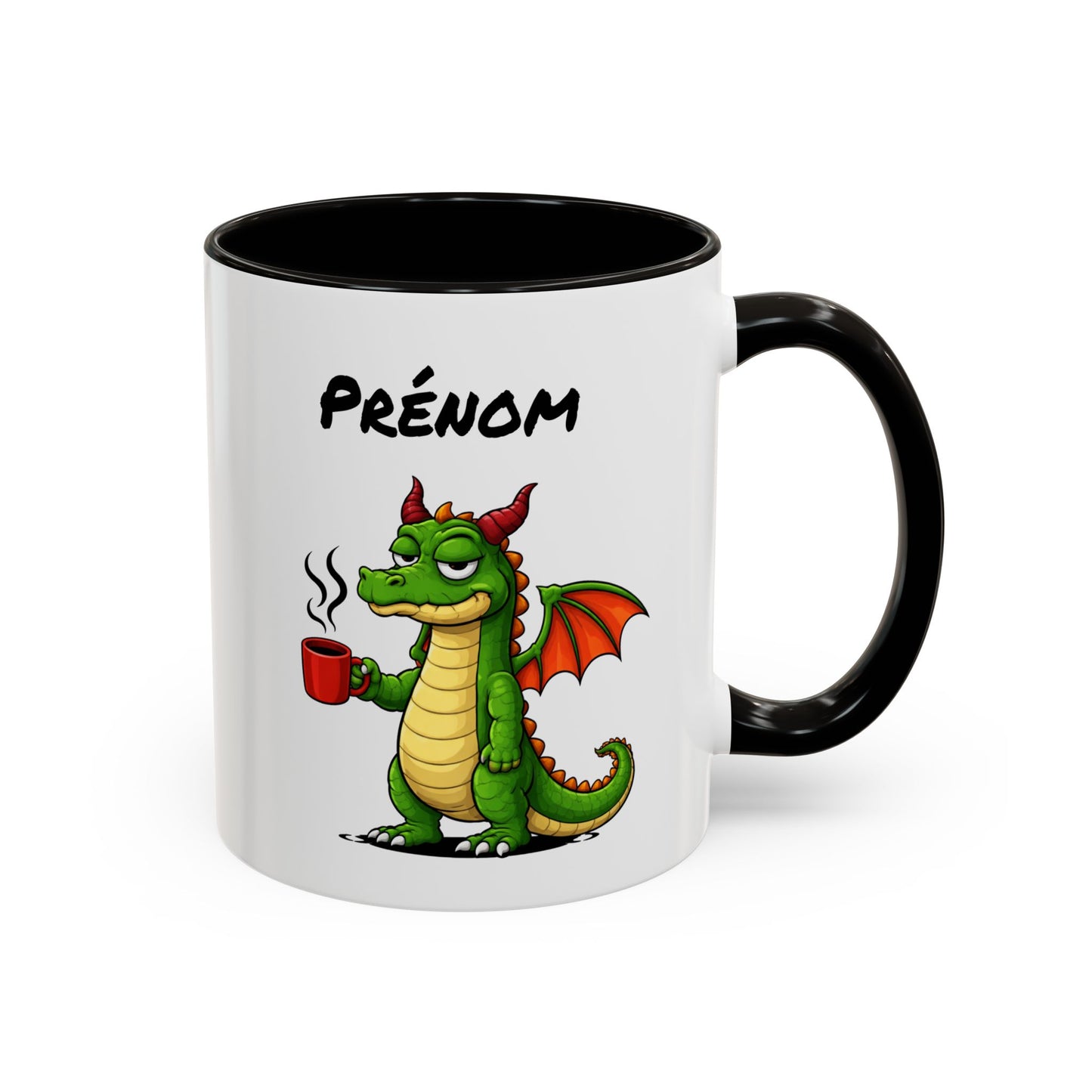 Mug Dragon Personnalisable 325ml – Tasse Café Humour Fatigue Matin Drôle Cadeau
