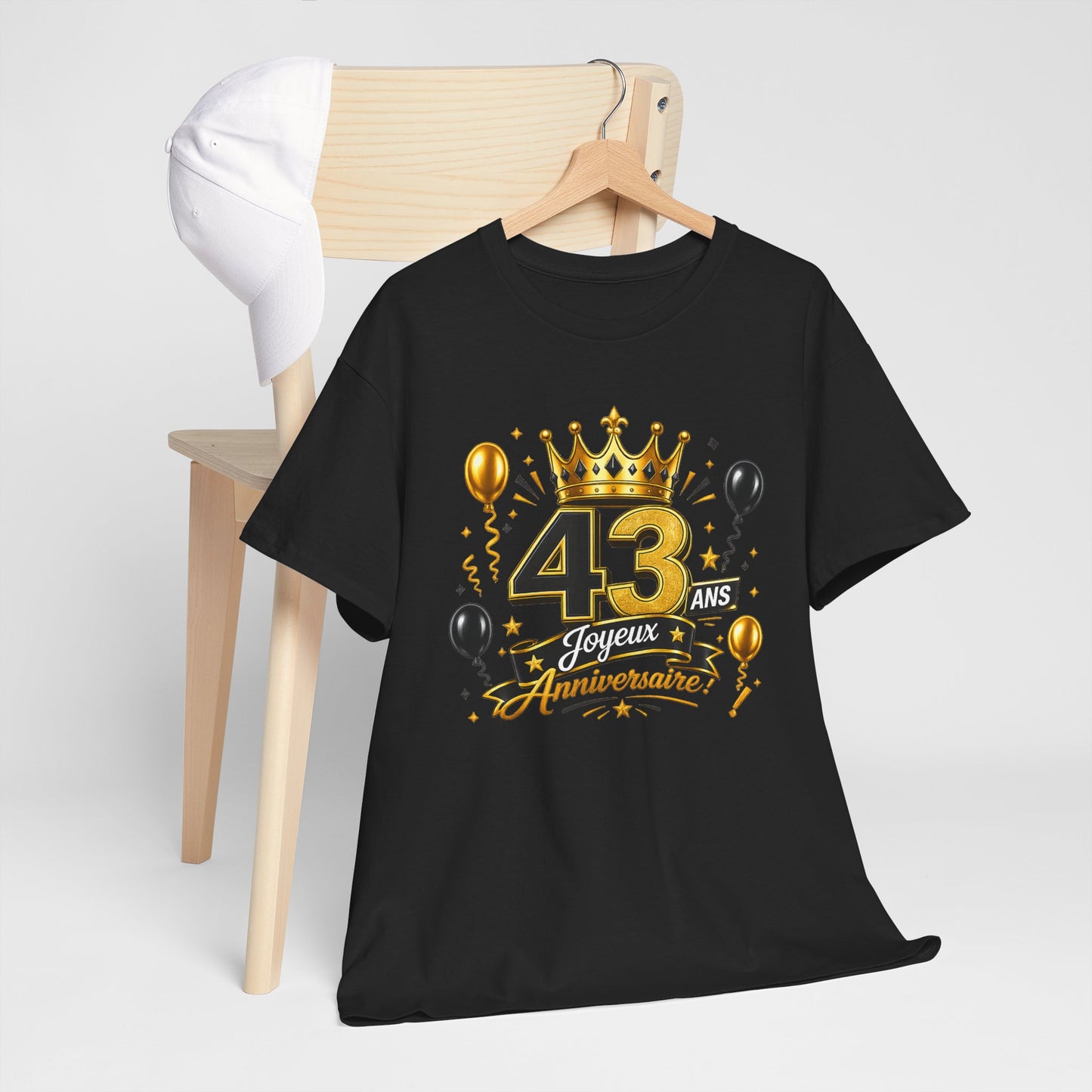 Tee Shirt Anniversaire 43 Ans Homme et Femme – Joyeux Anniversaire – Cadeau 43 Ans