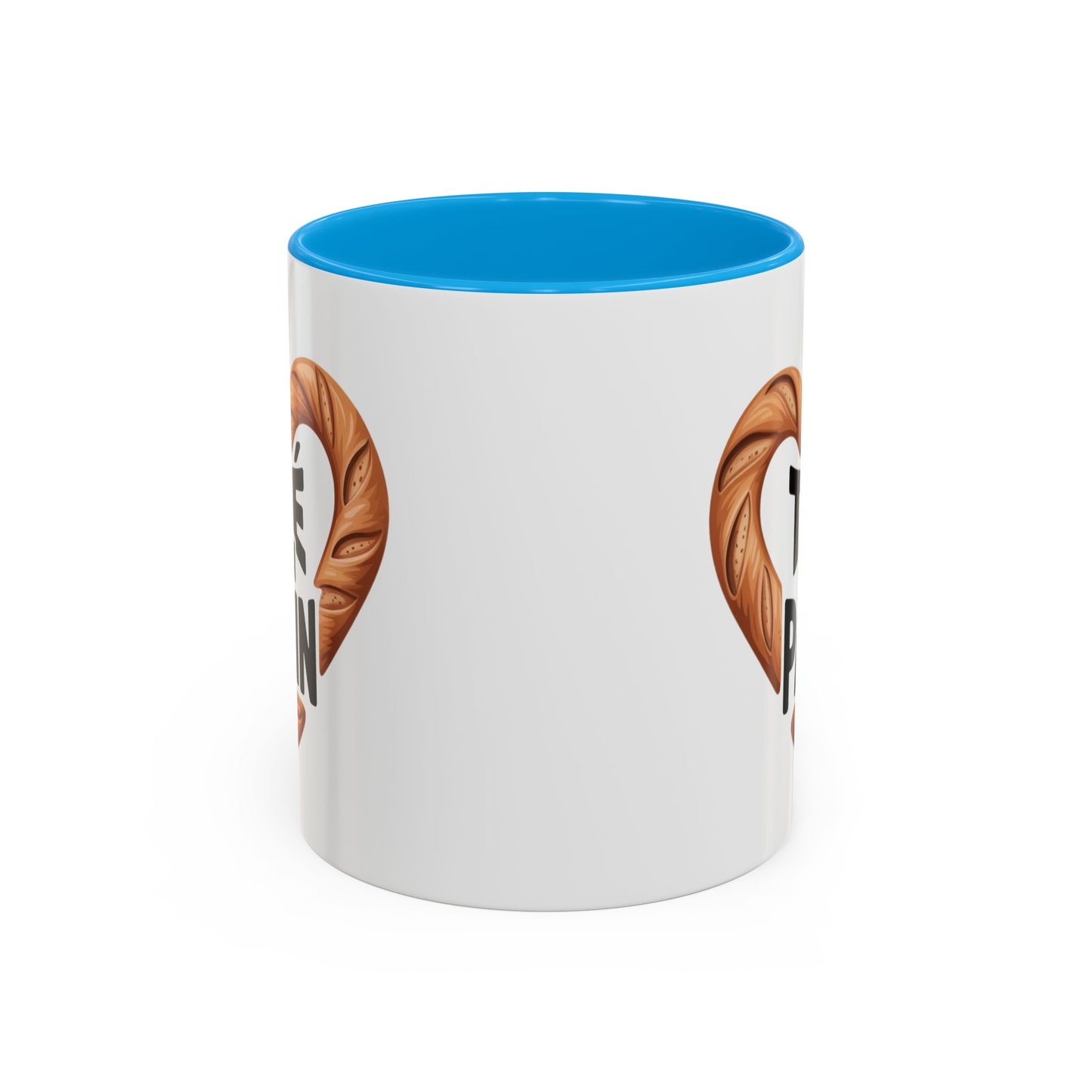 Mug T’es un Pain – Tasse Humour Boulangerie Amour Jeu de Mots – Cadeau Original Fun – Céramique 325ml Noir Bleu Rouge