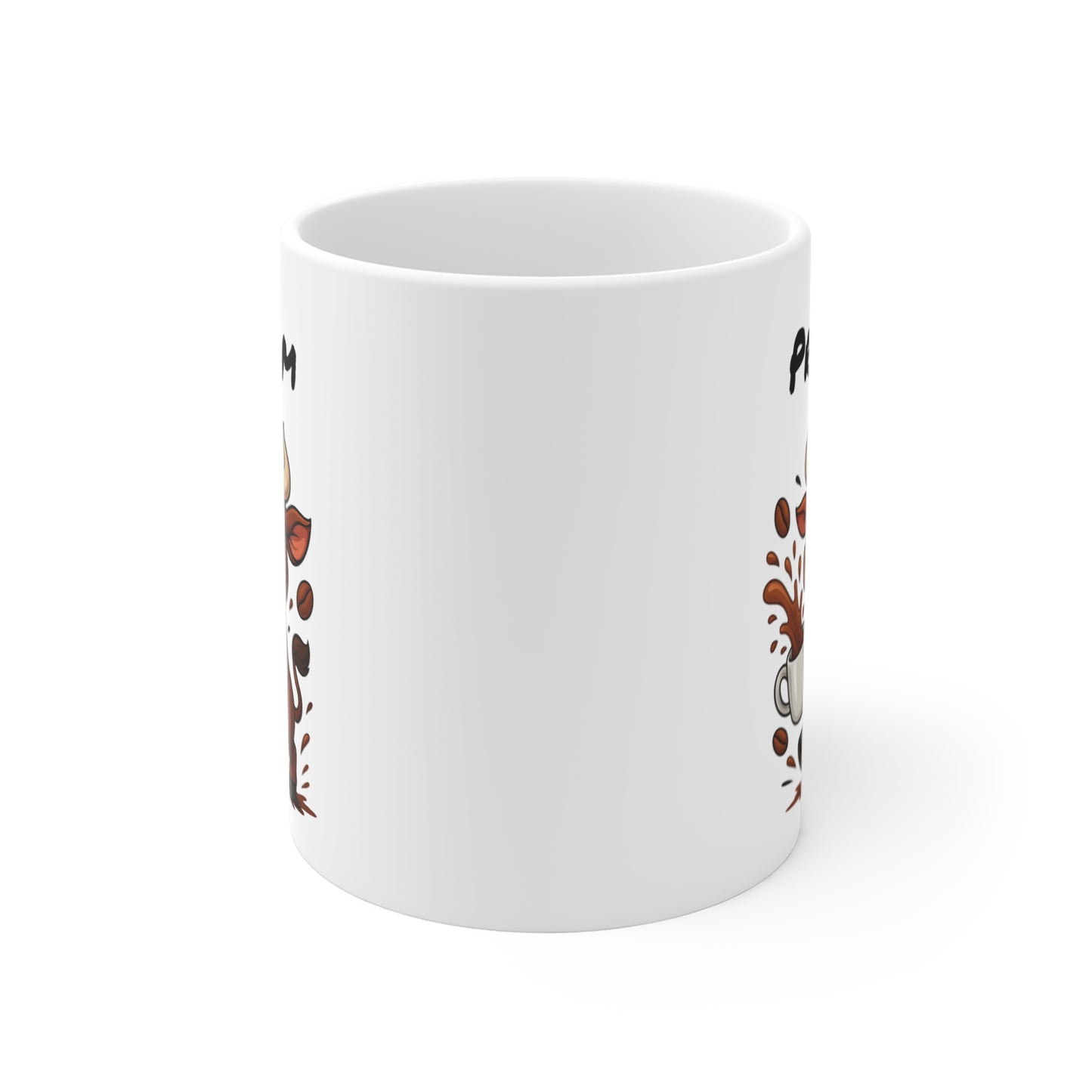 Tasse Personnalisable Taureau Café – Mug Prénom Animal Cartoon Céramique 325ml – Cadeau Original