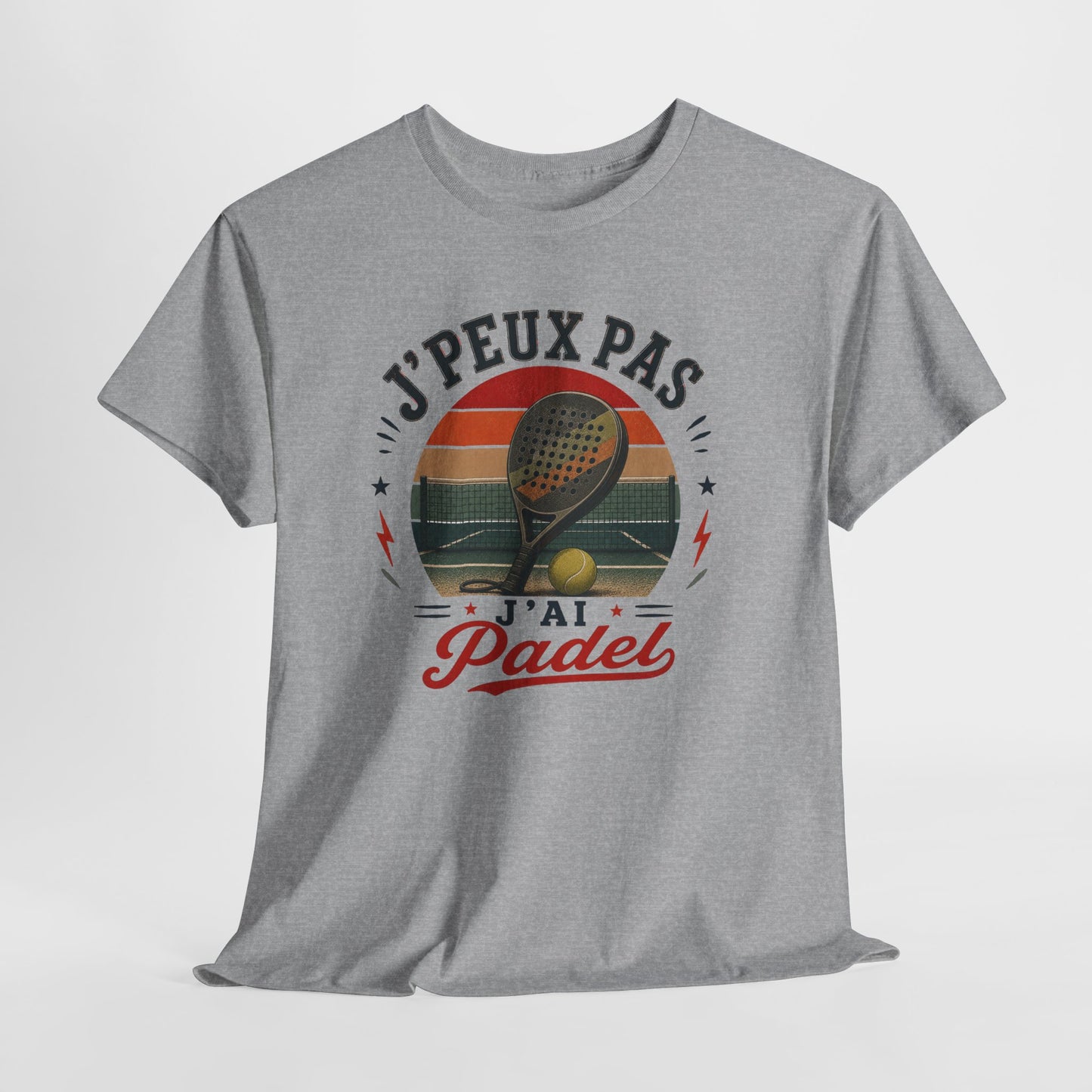 T-Shirt J’Peux Pas J’Ai Padel – Tee Shirt Humour Joueur Padel Vintage – Cadeau Sport Homme Femme
