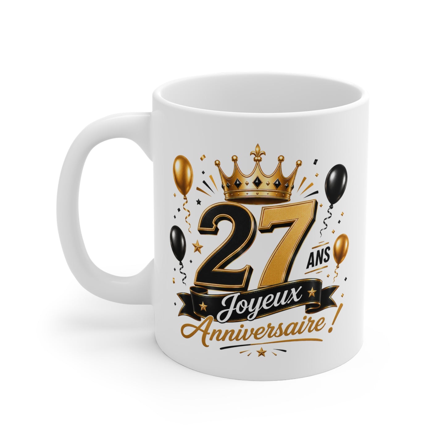 Mug Joyeux 27 Ans – Tasse Anniversaire 27 Ans – Cadeau Original pour Femme Homme – Idée Cadeau 27e Anniversaire