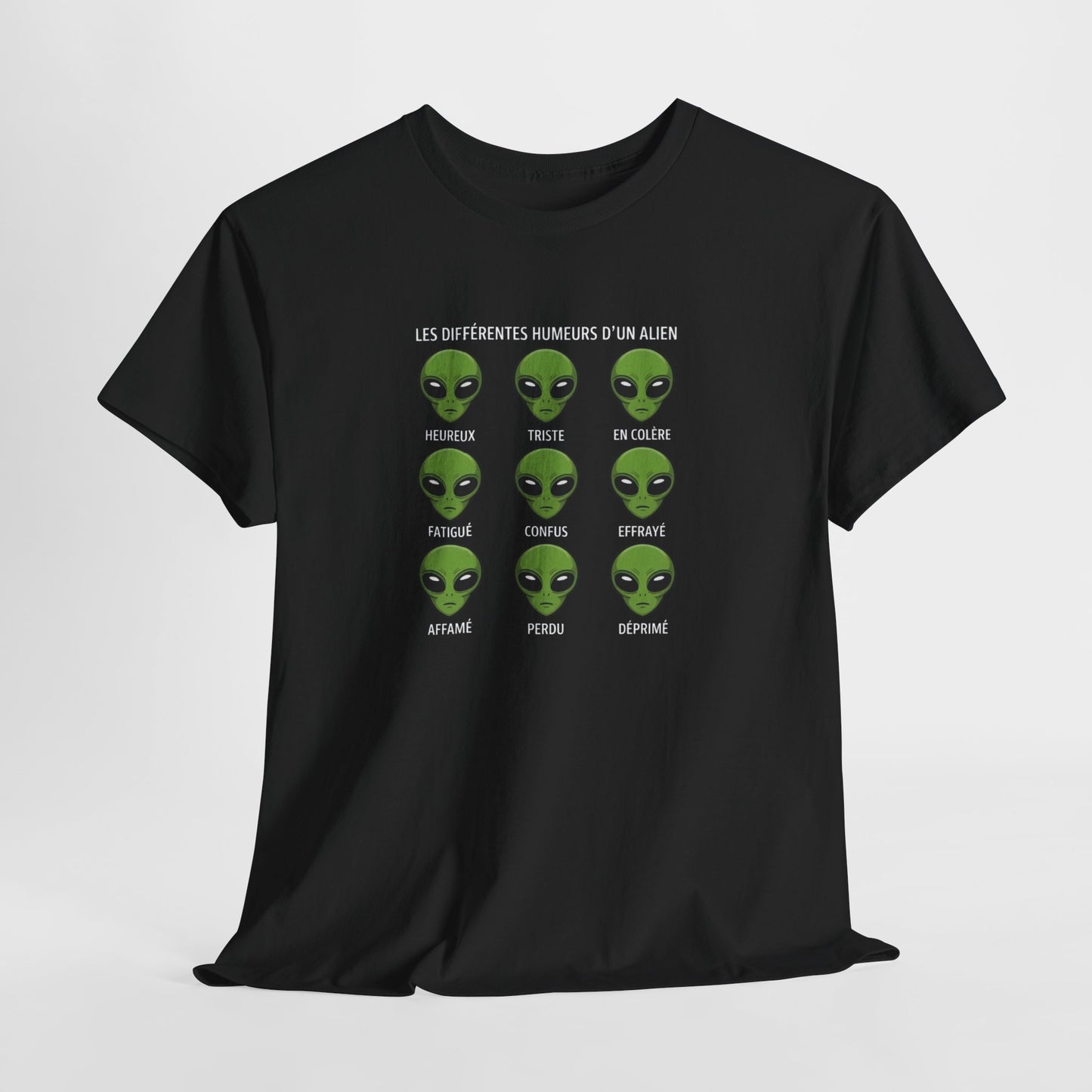 Tee Shirt Humour Alien Les différentes humeurs d’un extraterrestre – Cadeau drôle science fiction