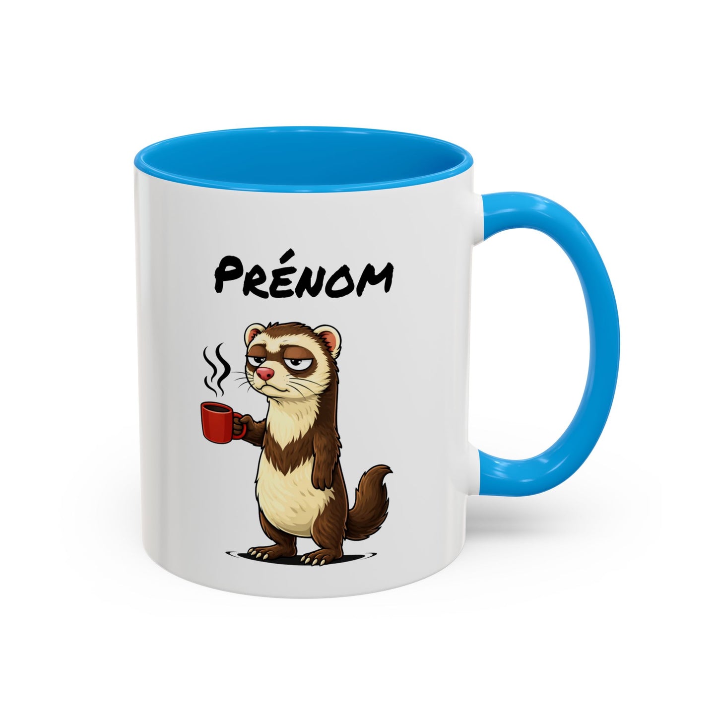 Mug Furet Personnalisable 325ml – Tasse Café Humour Fatigue Matin Drôle Cadeau