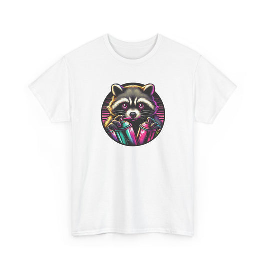 Tee Shirt Raton Laveur Graffiti Homme Femme – T-Shirt Animal Street Art Bombes de Peinture – Design Urbain Coloré