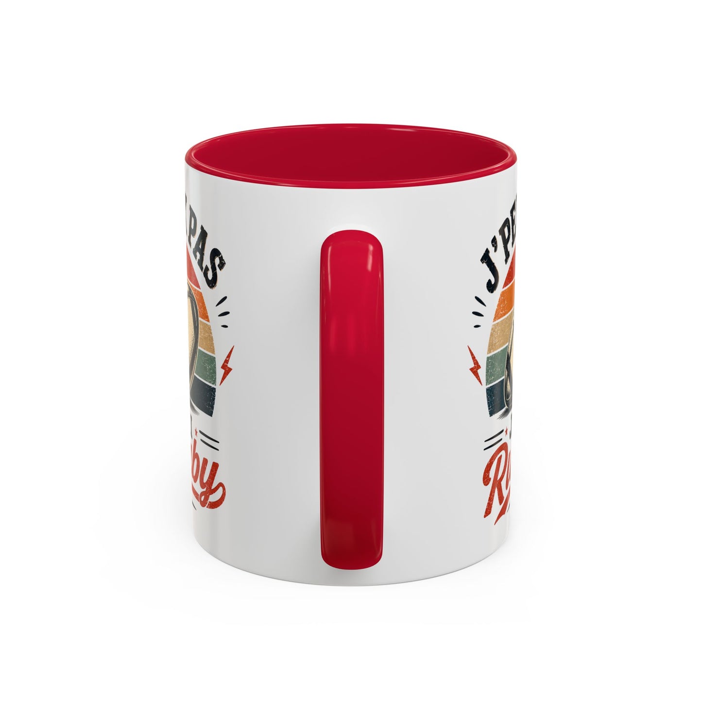Tasse J’Peux Pas J’Ai Rugby – Mug Rugby Vintage Humoristique – Cadeau Rugbyman Homme Femme 325ml