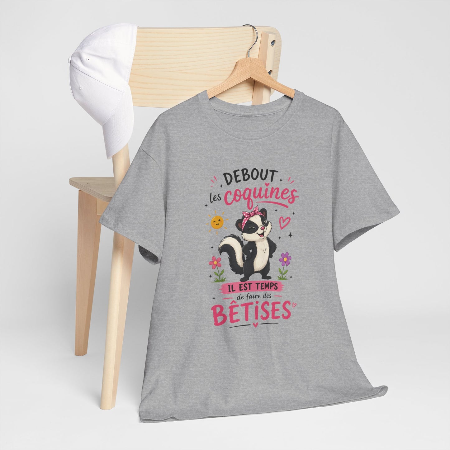 Tee-Shirt Femme Humour – Putois Drôle Coquine et Bêtises – Cadeau Original Amusant pour Femme Copine Amie