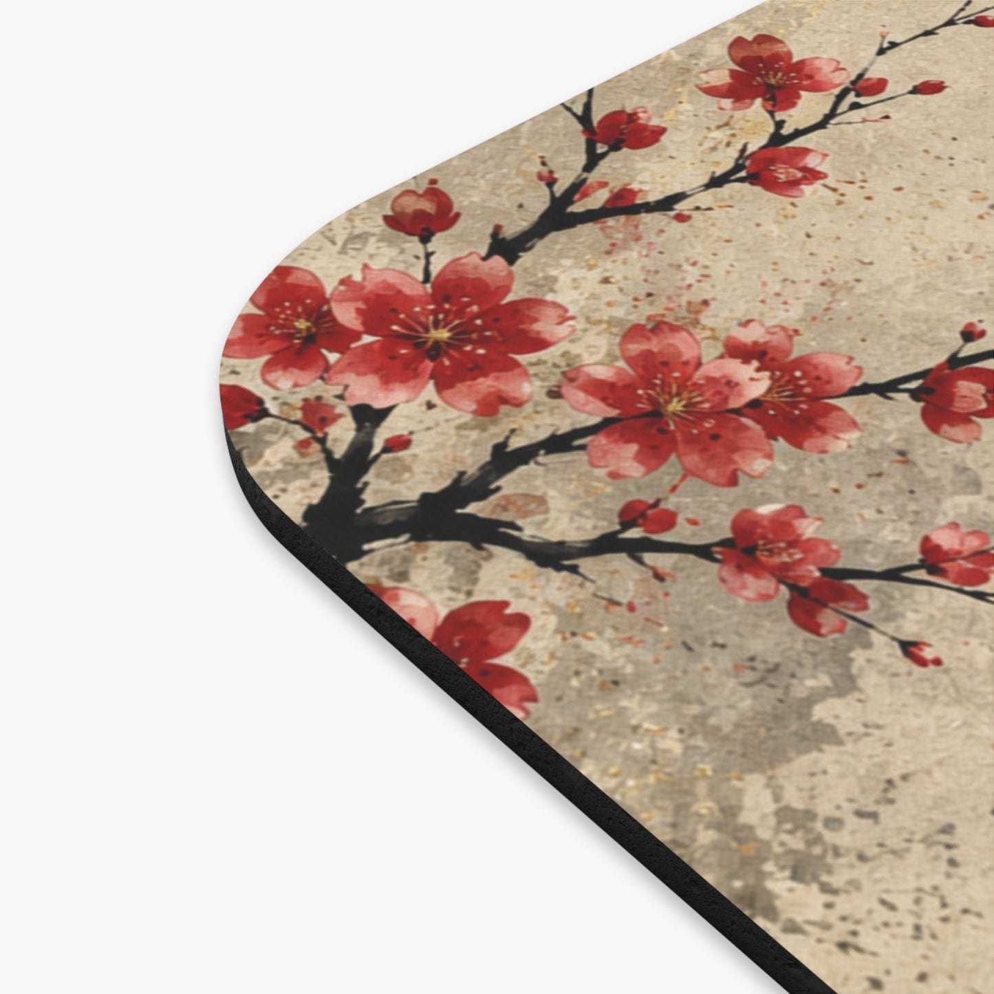 Tapis de Souris 22x18cm Carpes Koï Yin Yang Japon Zen Sakura Art Japonais Feng Shui Bureau Gaming Cadeau Décoration Asiatique