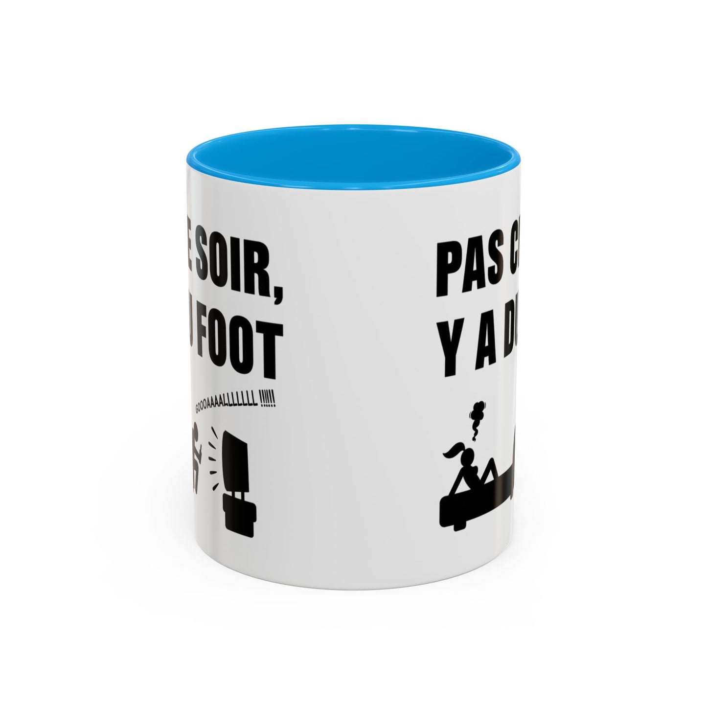 Mug Humour Football – Pas Ce Soir Y A Du Foot – Tasse Drôle Cadeau Original Fan De Foot Céramique 325ml
