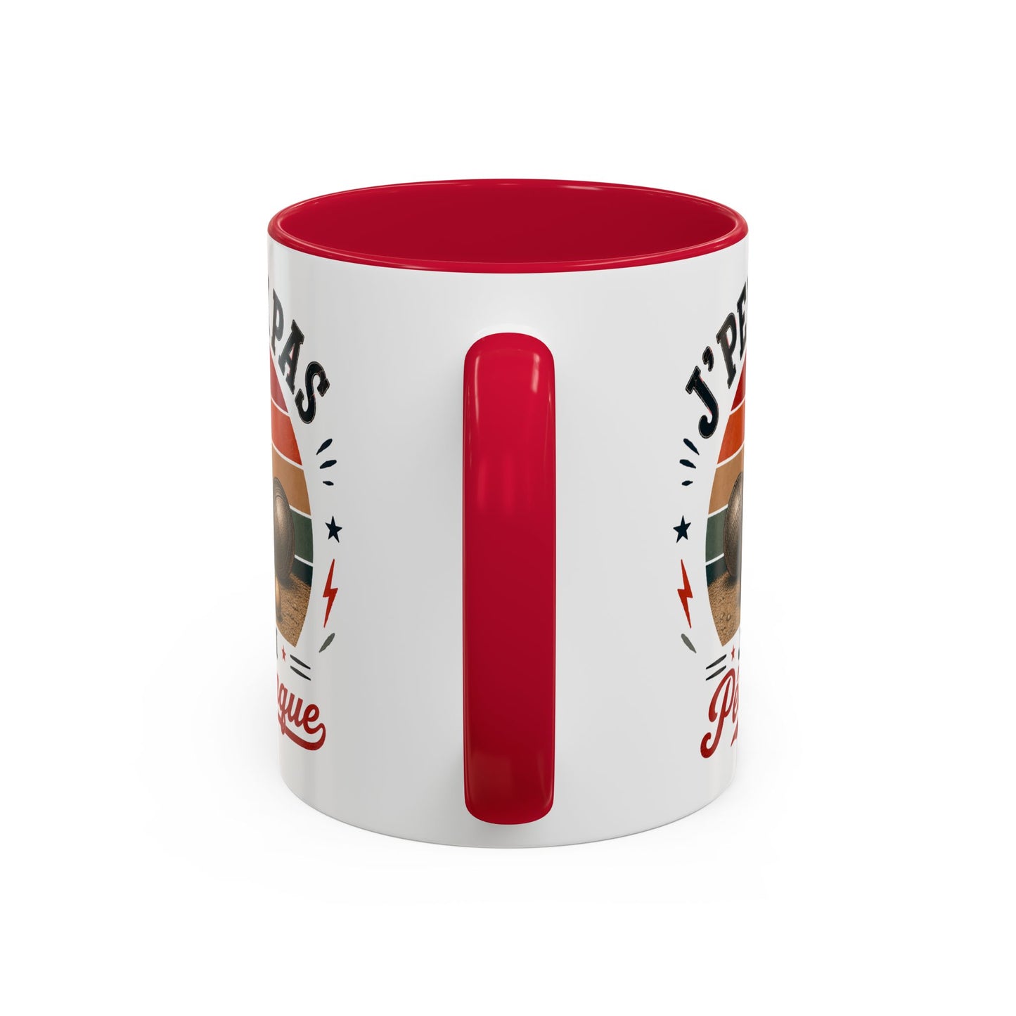 Tasse J’Peux Pas J’Ai Pétanque – Mug Humour Joueur de Boules Vintage – Cadeau Pétanque Homme Femme 325ml