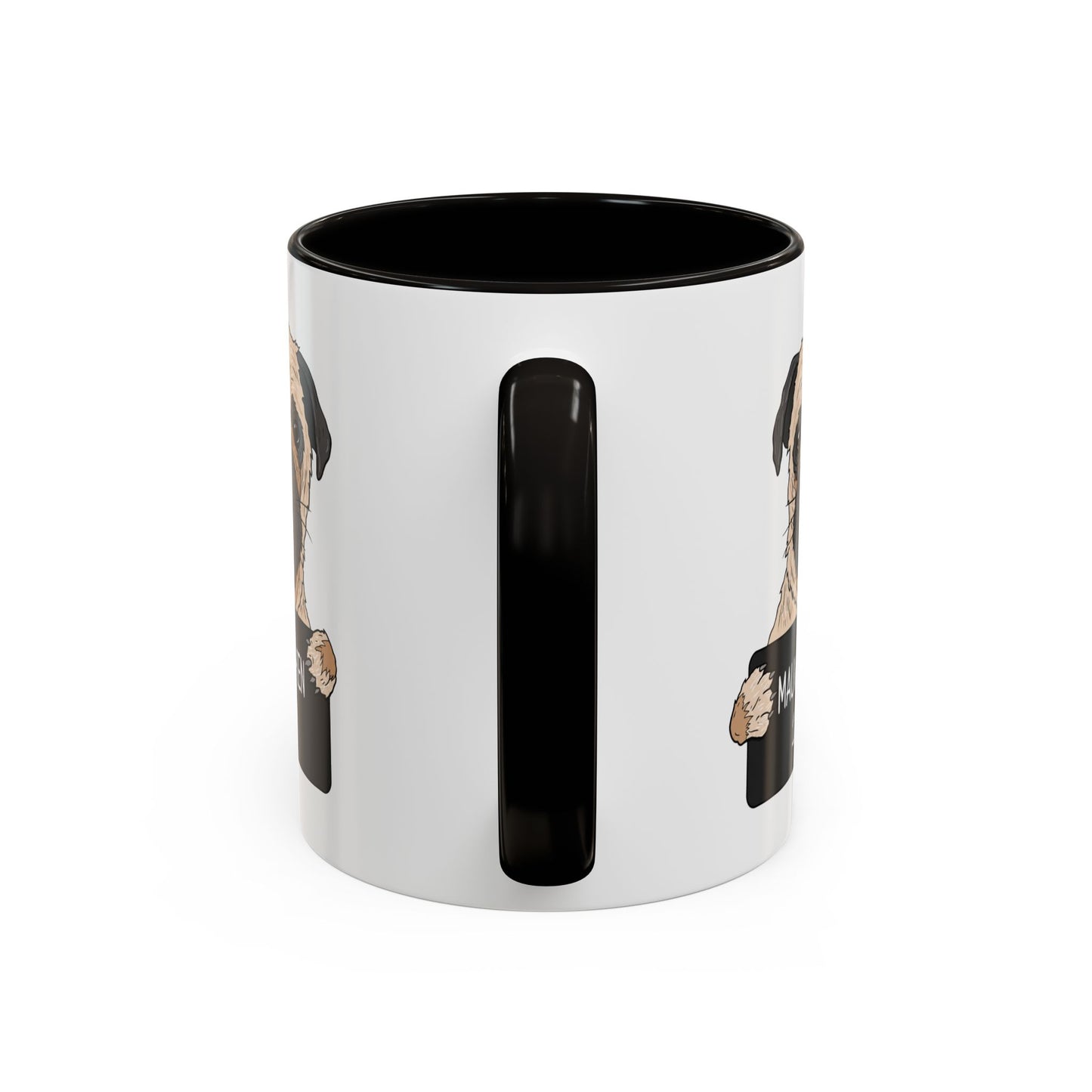 Mug Carlin Humoristique – Tasse Originale pour Propriétaire d’Animal – Idée Cadeau Drôle Homme et Femme – 325 ml Noir Bleu Rouge