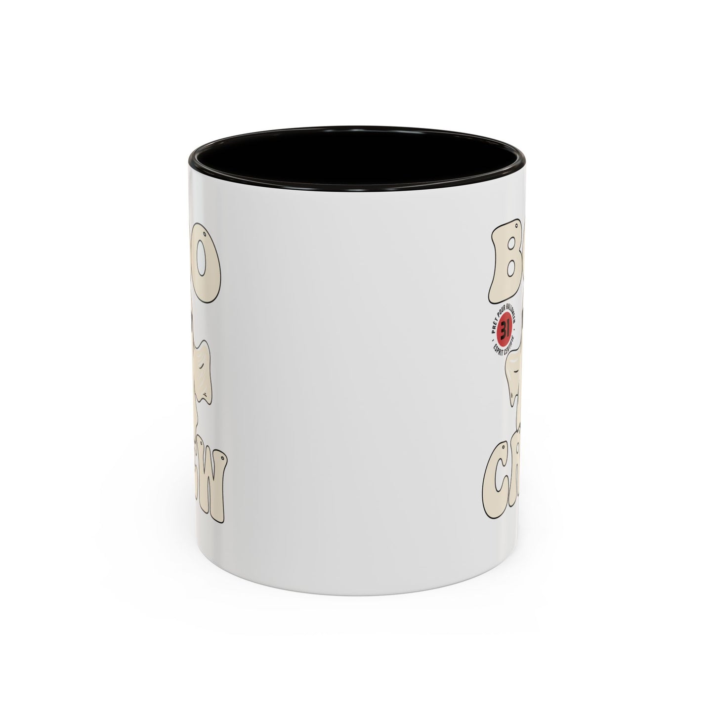 Mug Halloween Fantôme – Tasse Boo Crew – Cadeau Original Homme et Femme, Décoration Effrayante Humour Noir Bleu Rouge